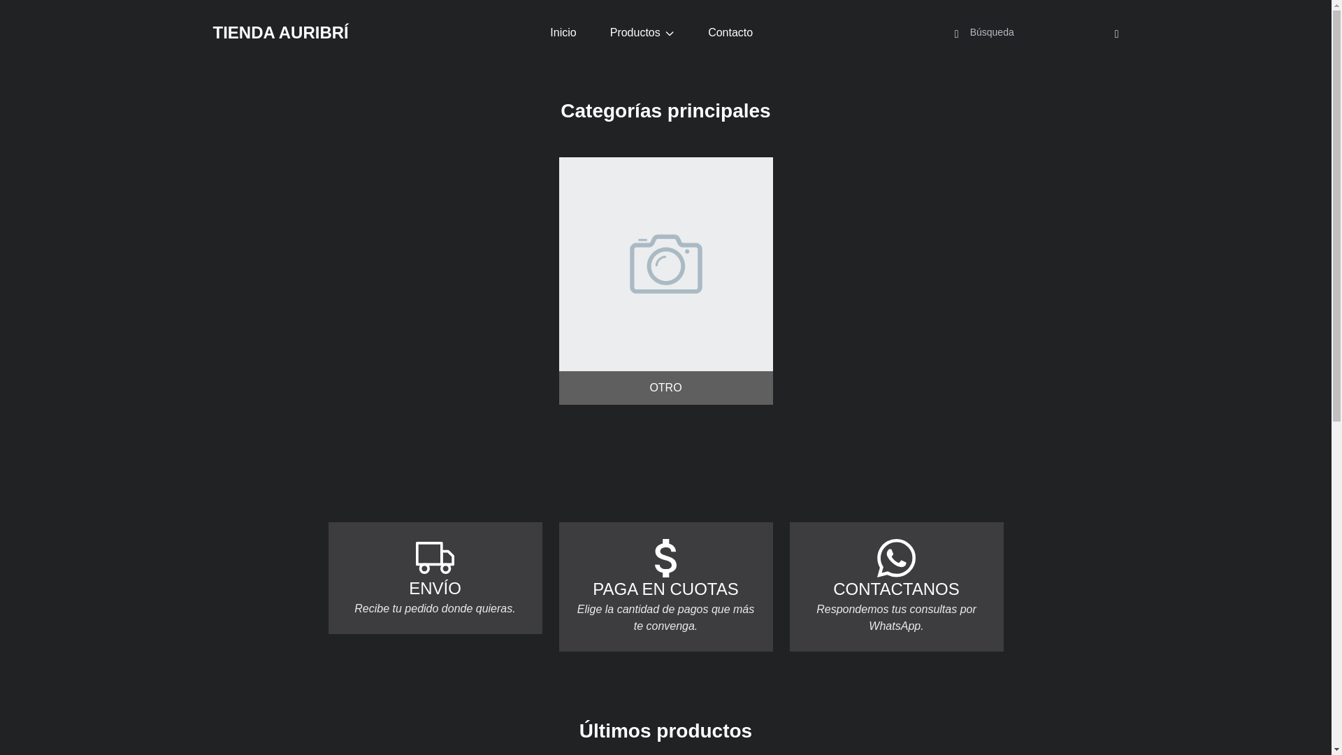website screenshot of https://tiendaauribri.online/