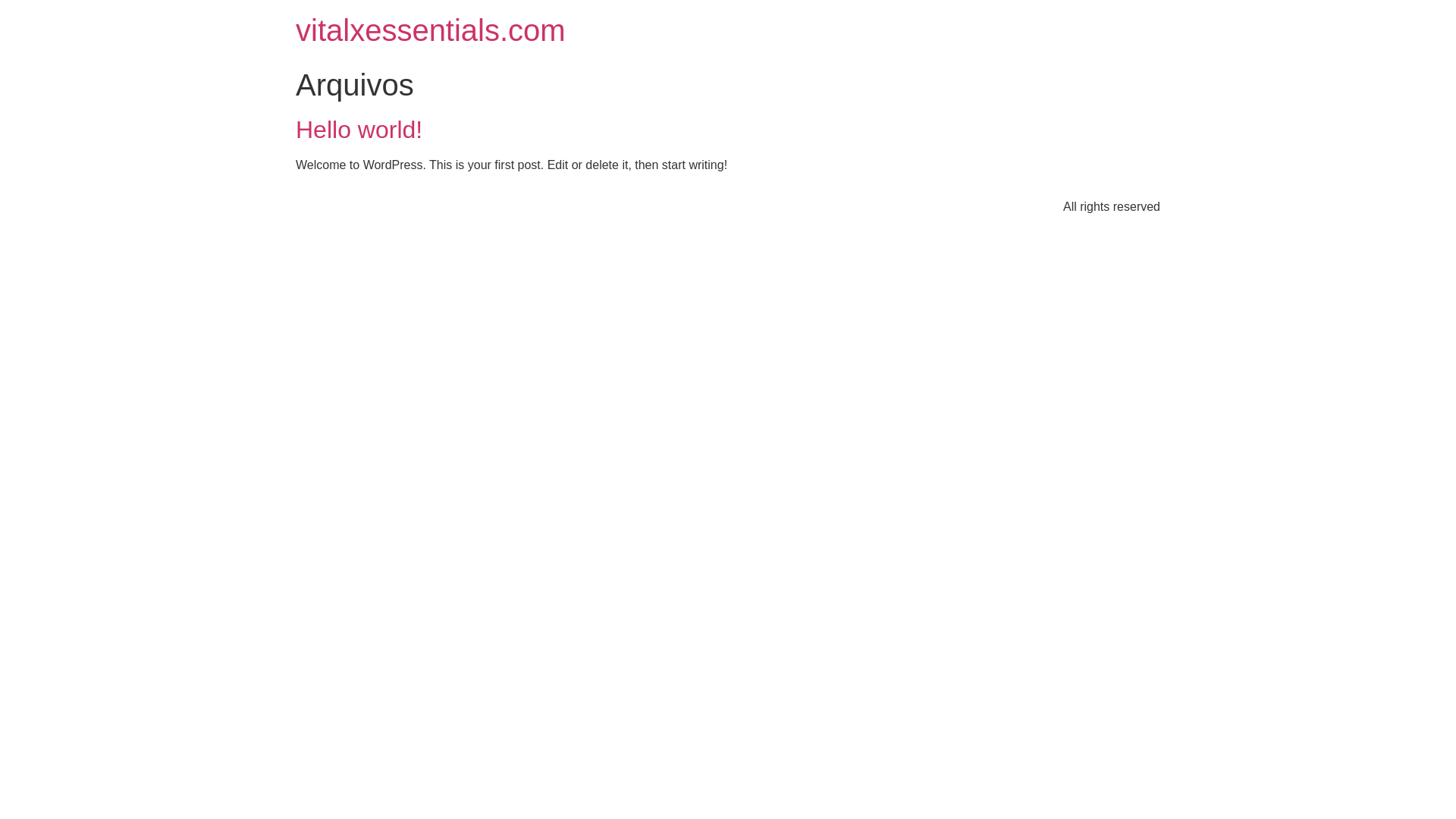 website screenshot of https://vitalxessentials.com/