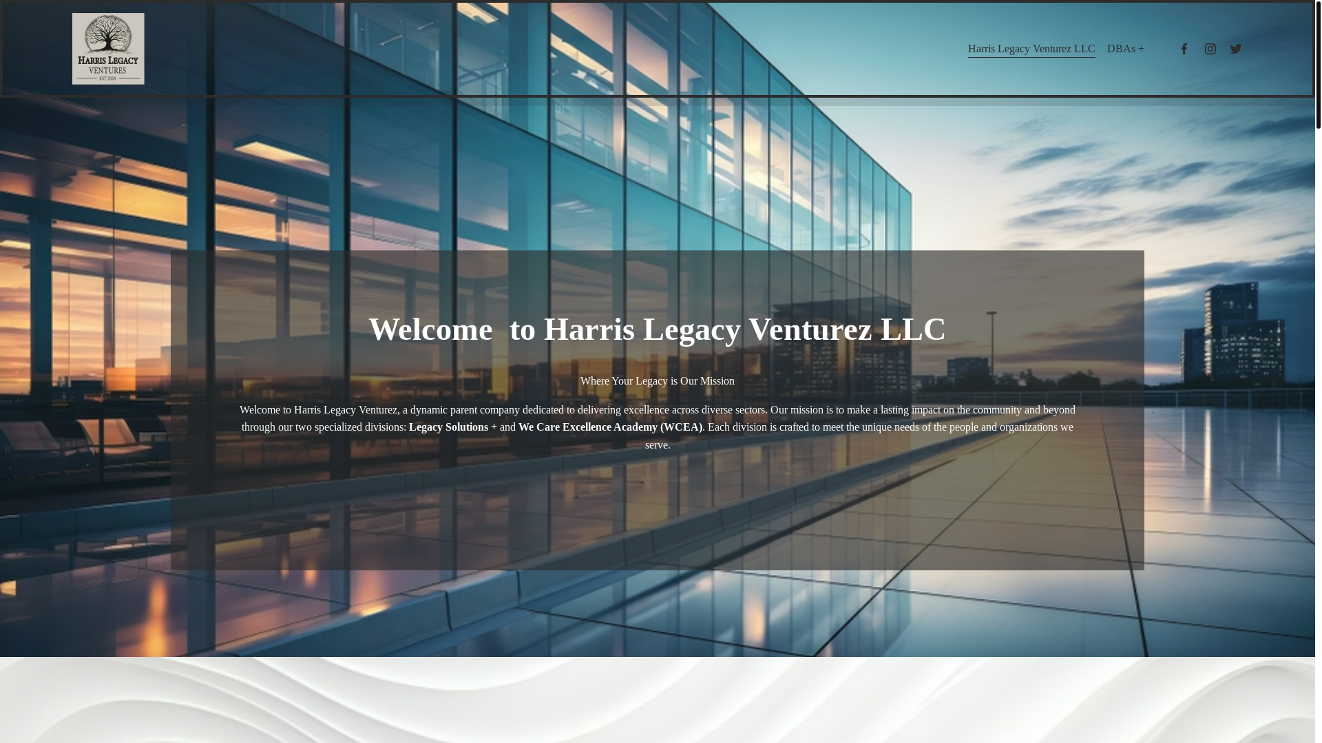 website screenshot of https://harrislegacyventurez.org/