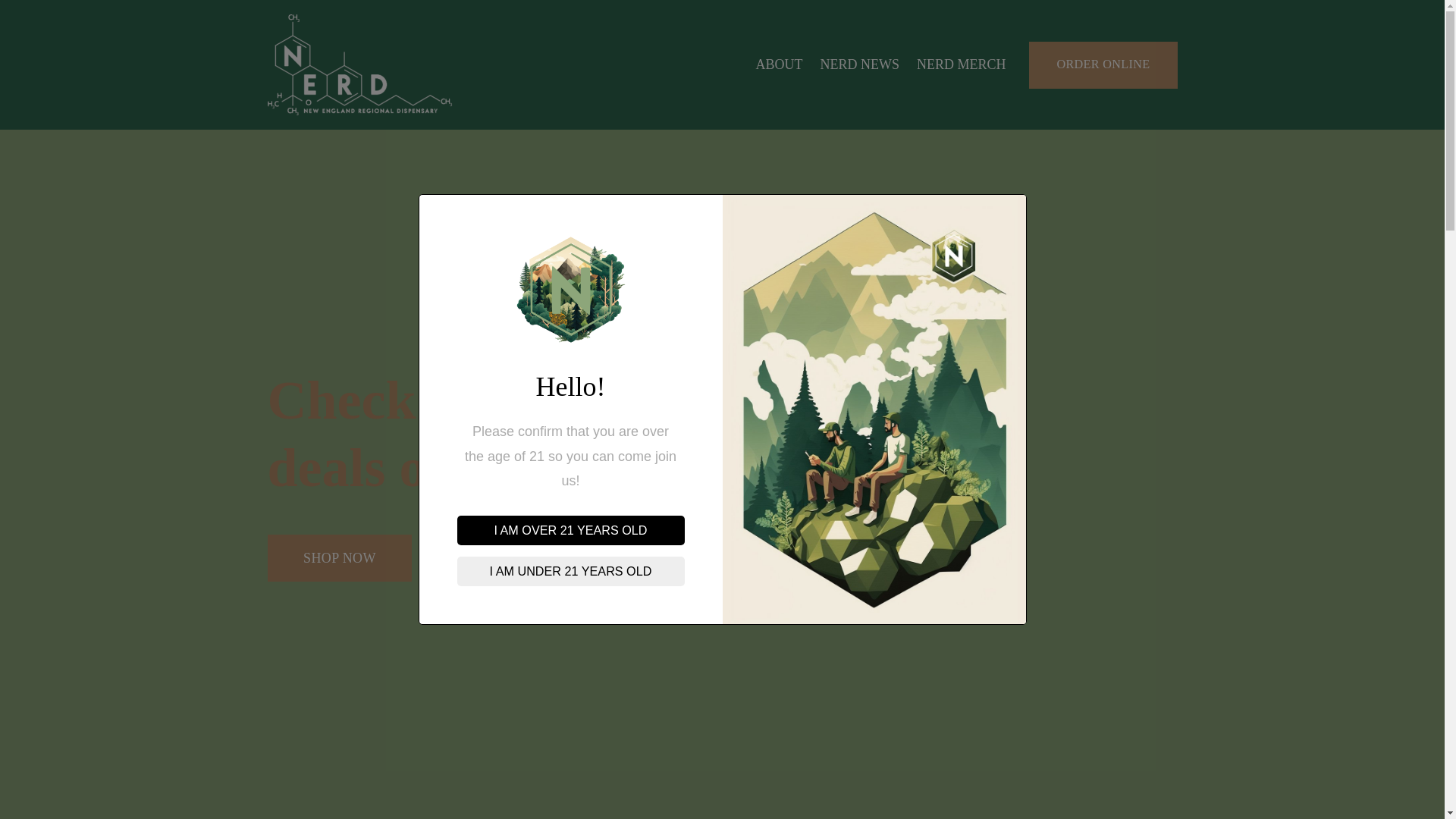 website screenshot of https://nerdcannaview.info/