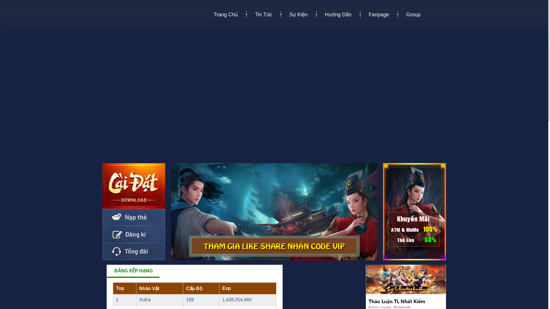 website screenshot of https://thienlongnhatkiem.info/