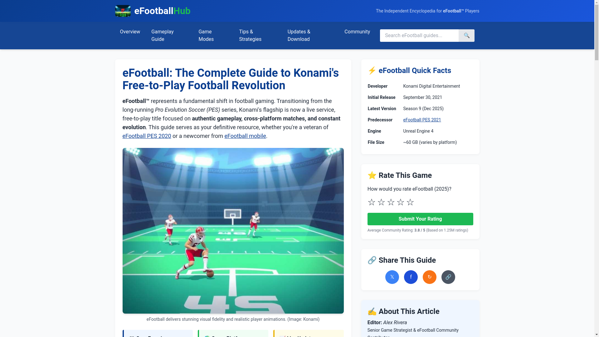 website screenshot of https://playefootballgame.com/