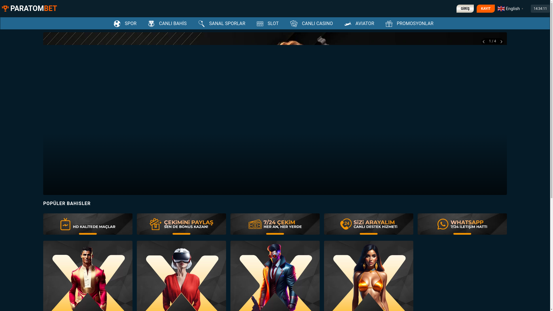 website screenshot of https://paratombet760.com/