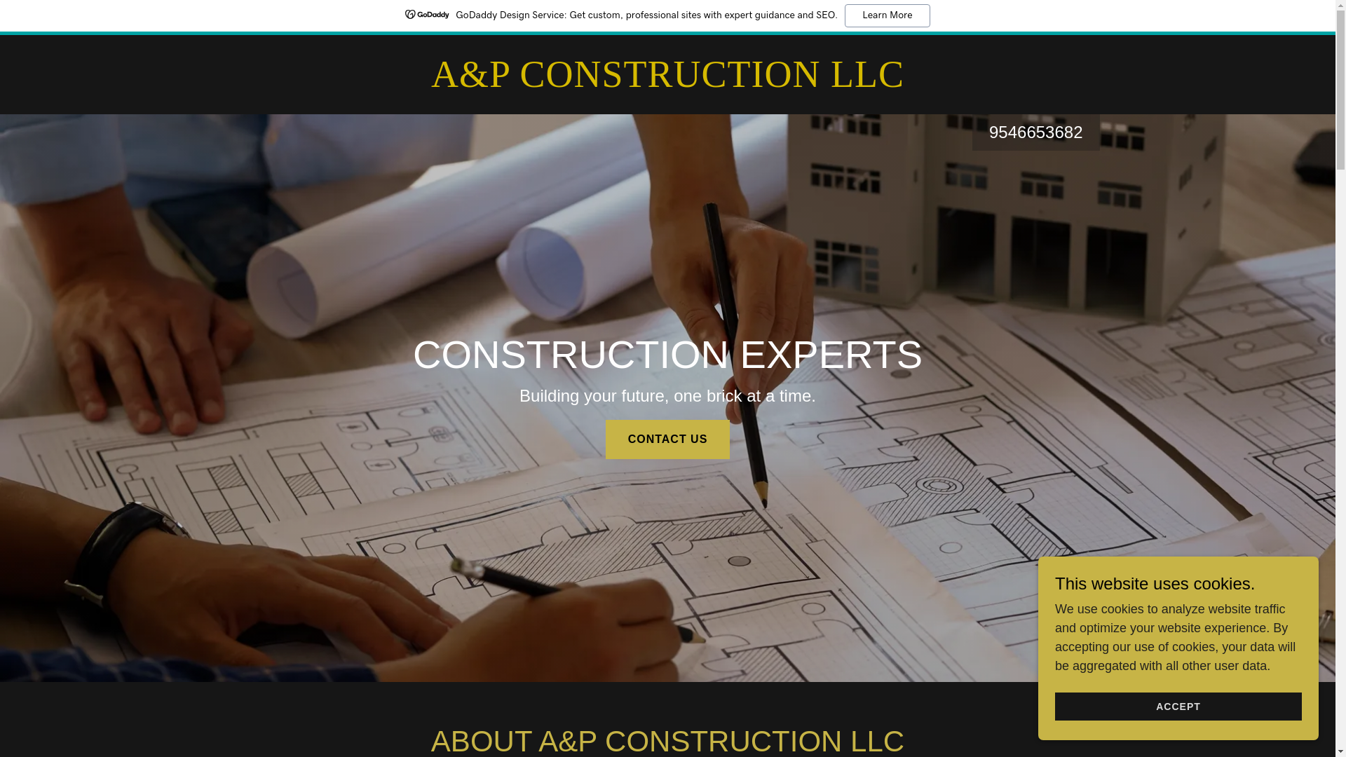 website screenshot of https://apcontruction.com/