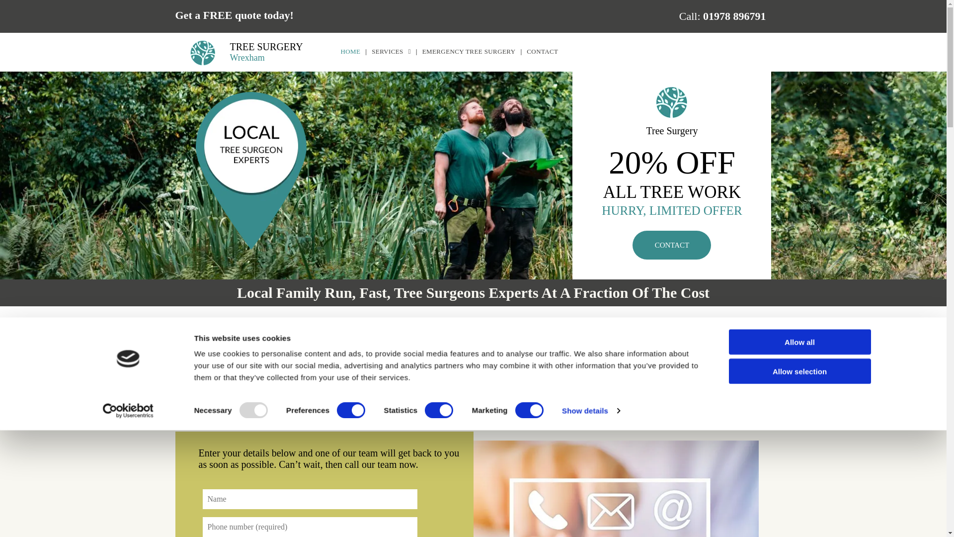 website screenshot of https://cestreesurgeonwrexham.co.uk/