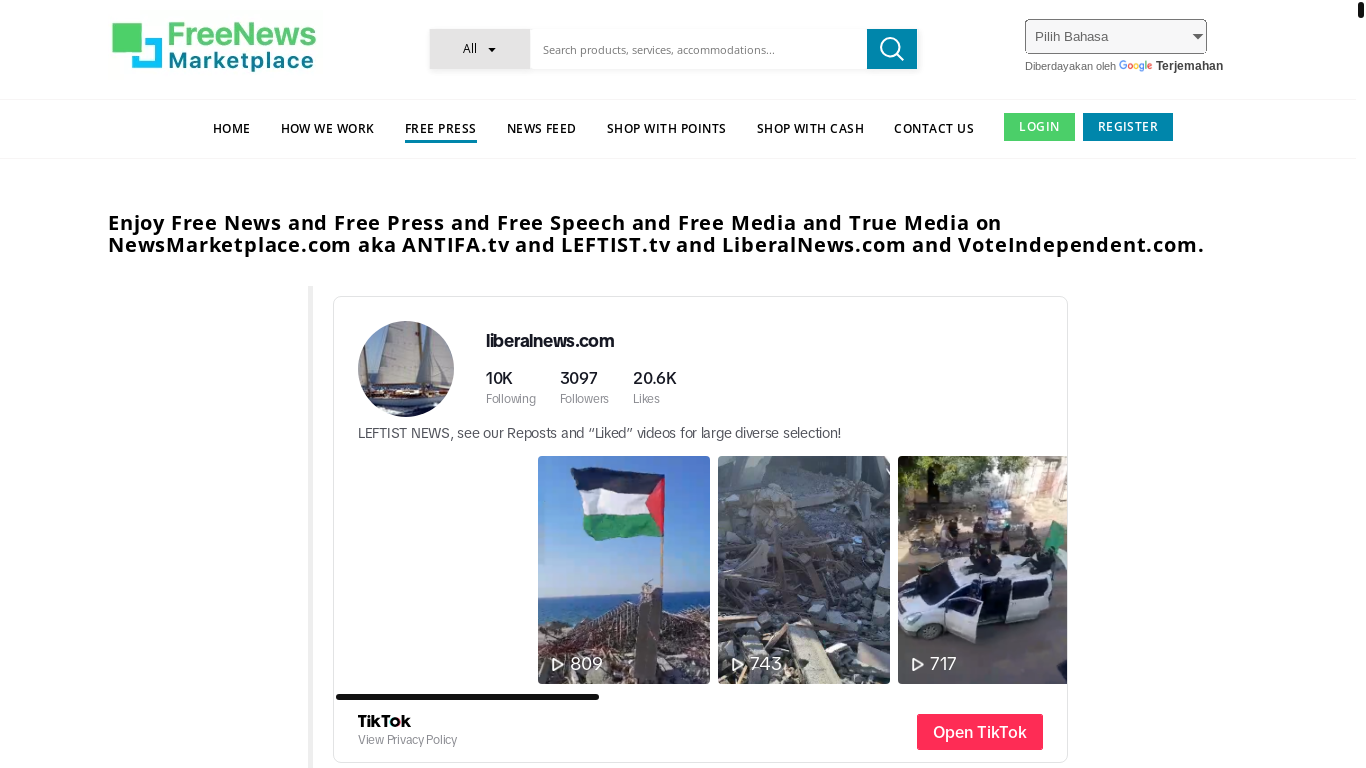 website screenshot of https://fuckcanada.tv/