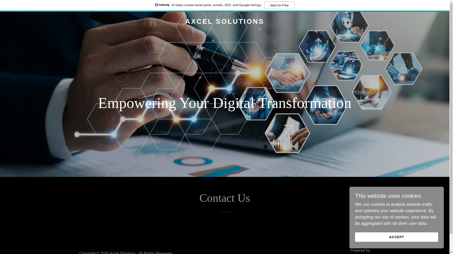 website screenshot of https://axcelsolutions.in/