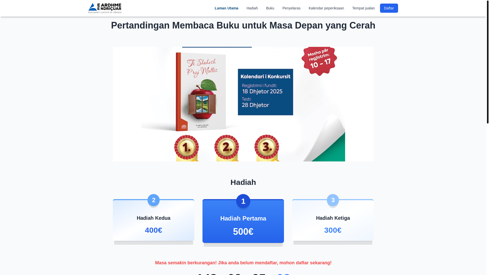 website screenshot of https://masadepangemilang.com/