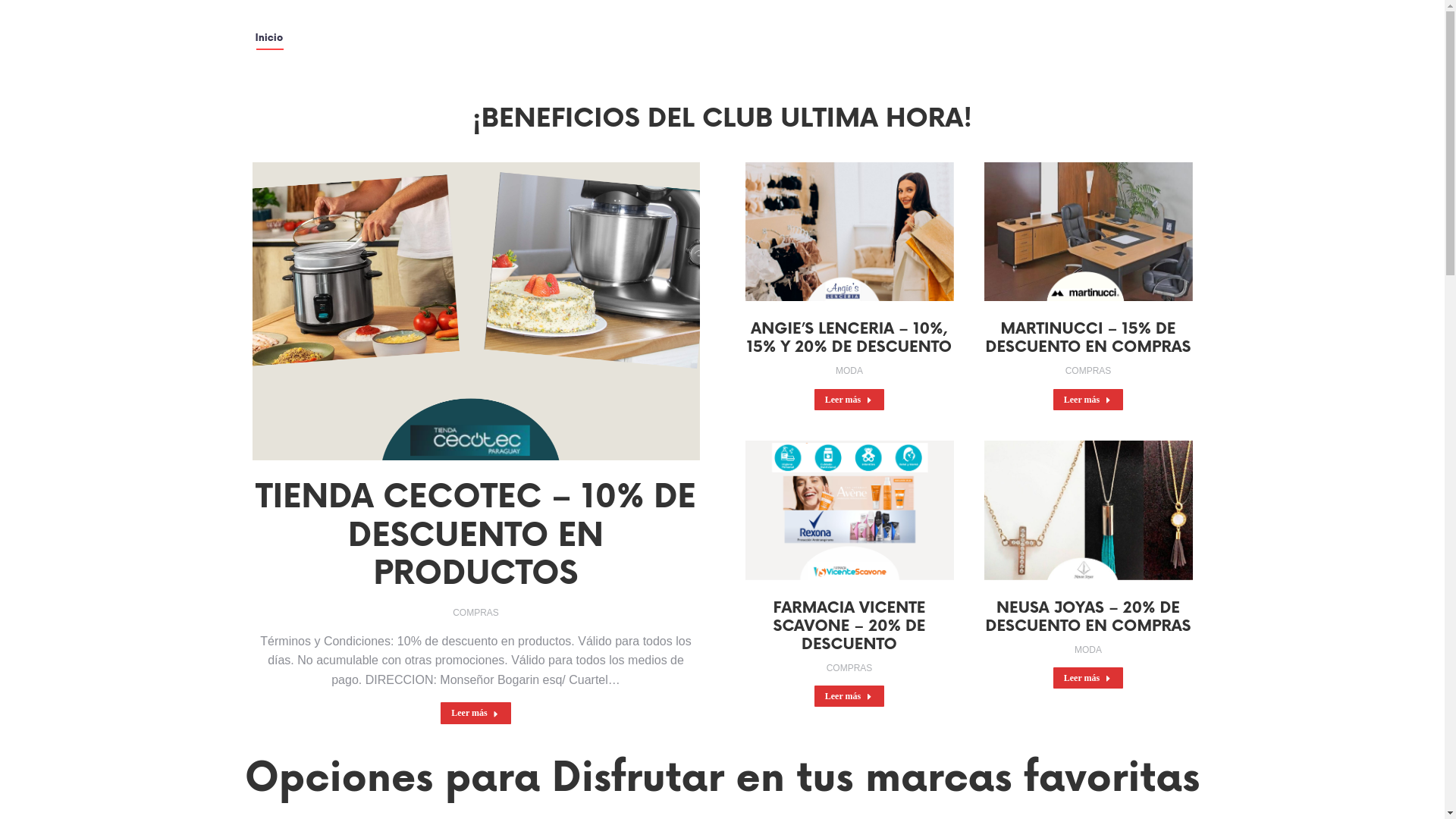 website screenshot of https://clubuh.ultimahora.com/