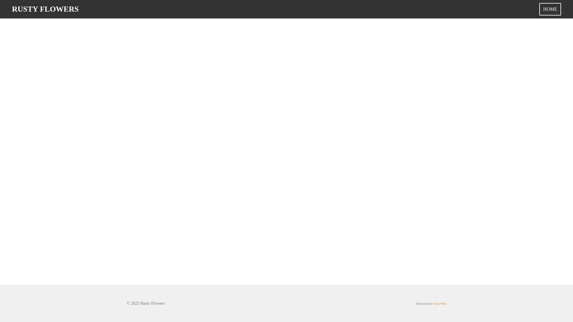 website screenshot of https://rustyflowers.nl/