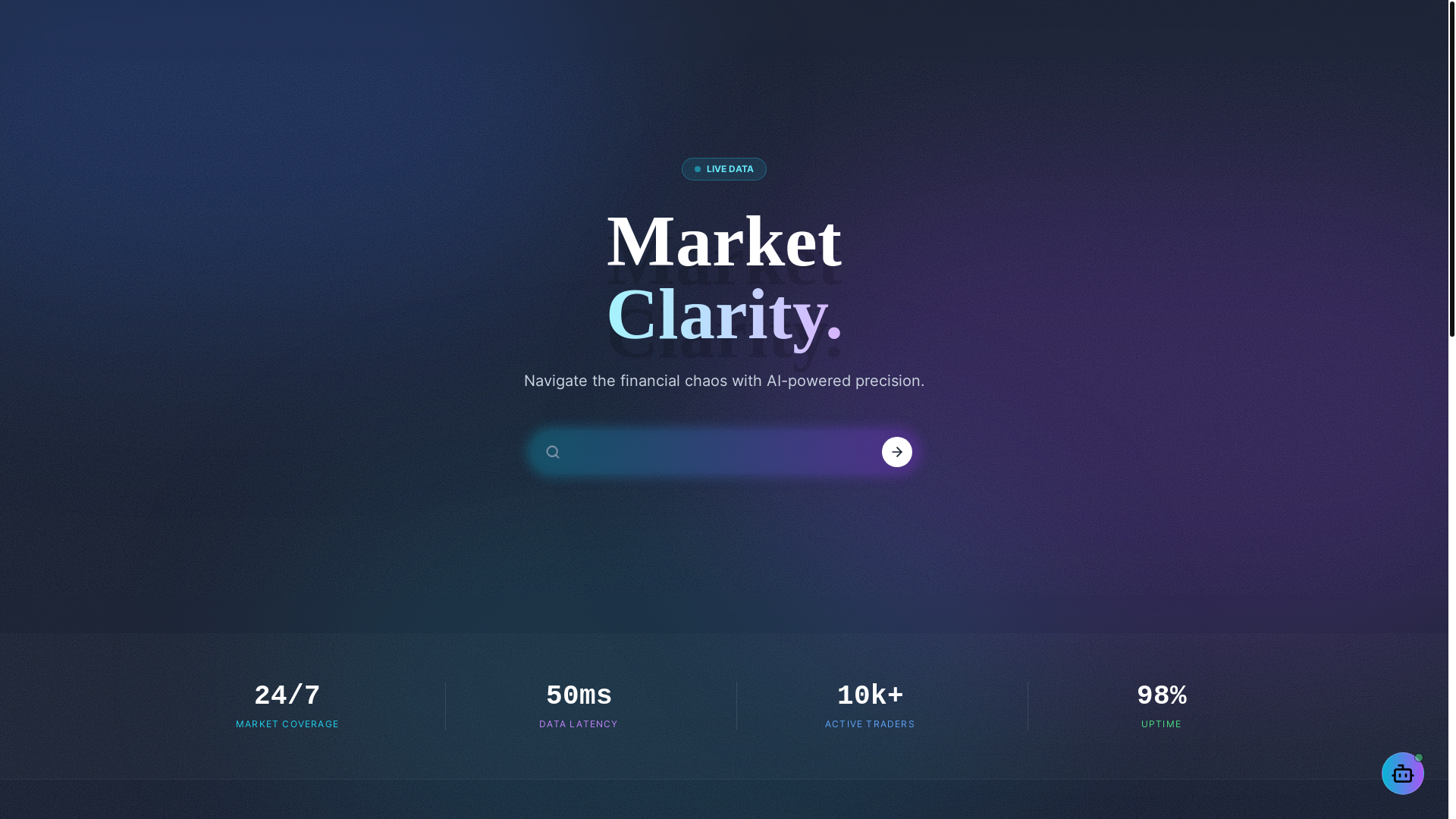 website screenshot of https://brightquant-ai-cosmic.pages.dev/