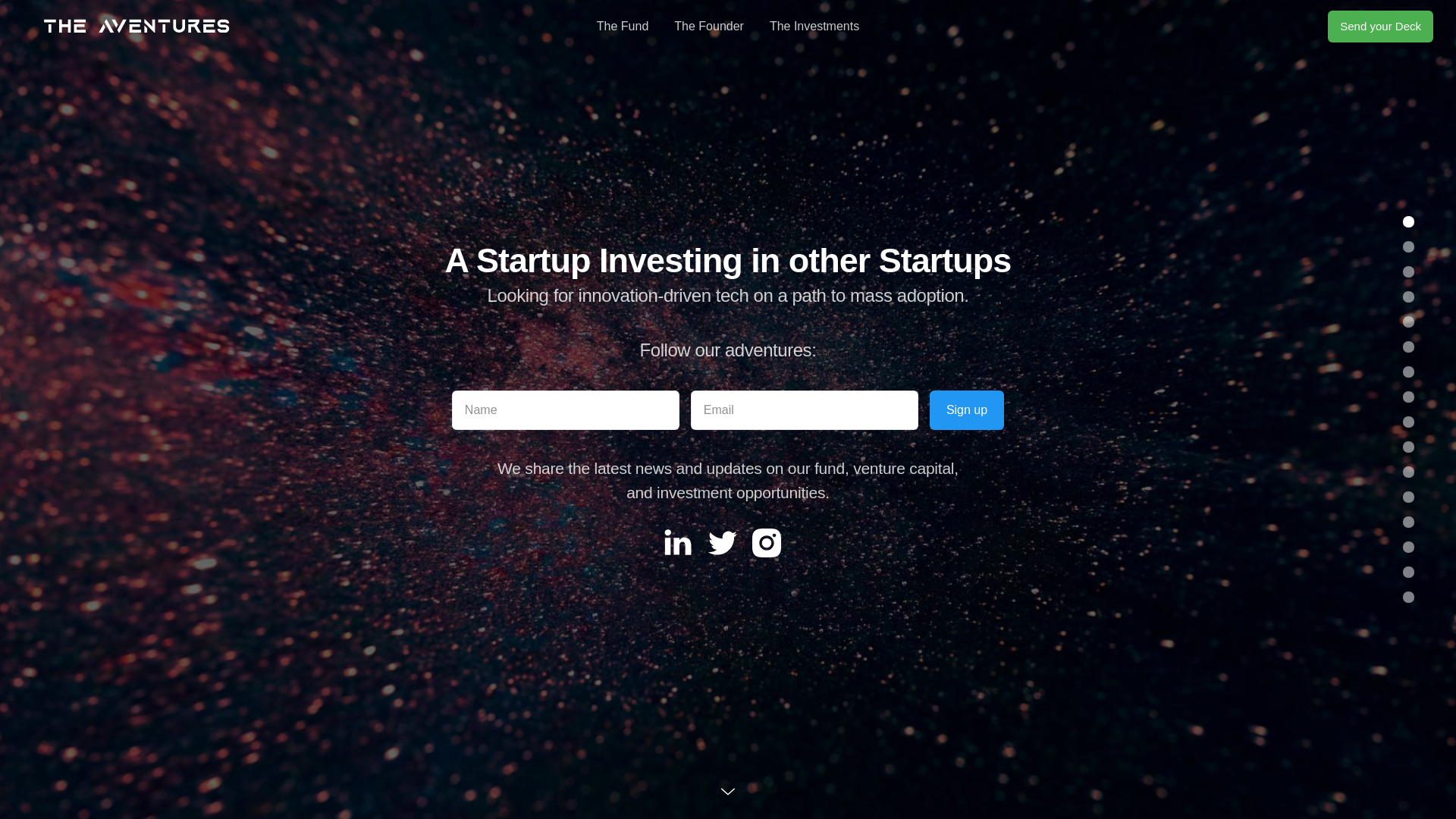 website screenshot of https://theaventuresfund.pages.dev/