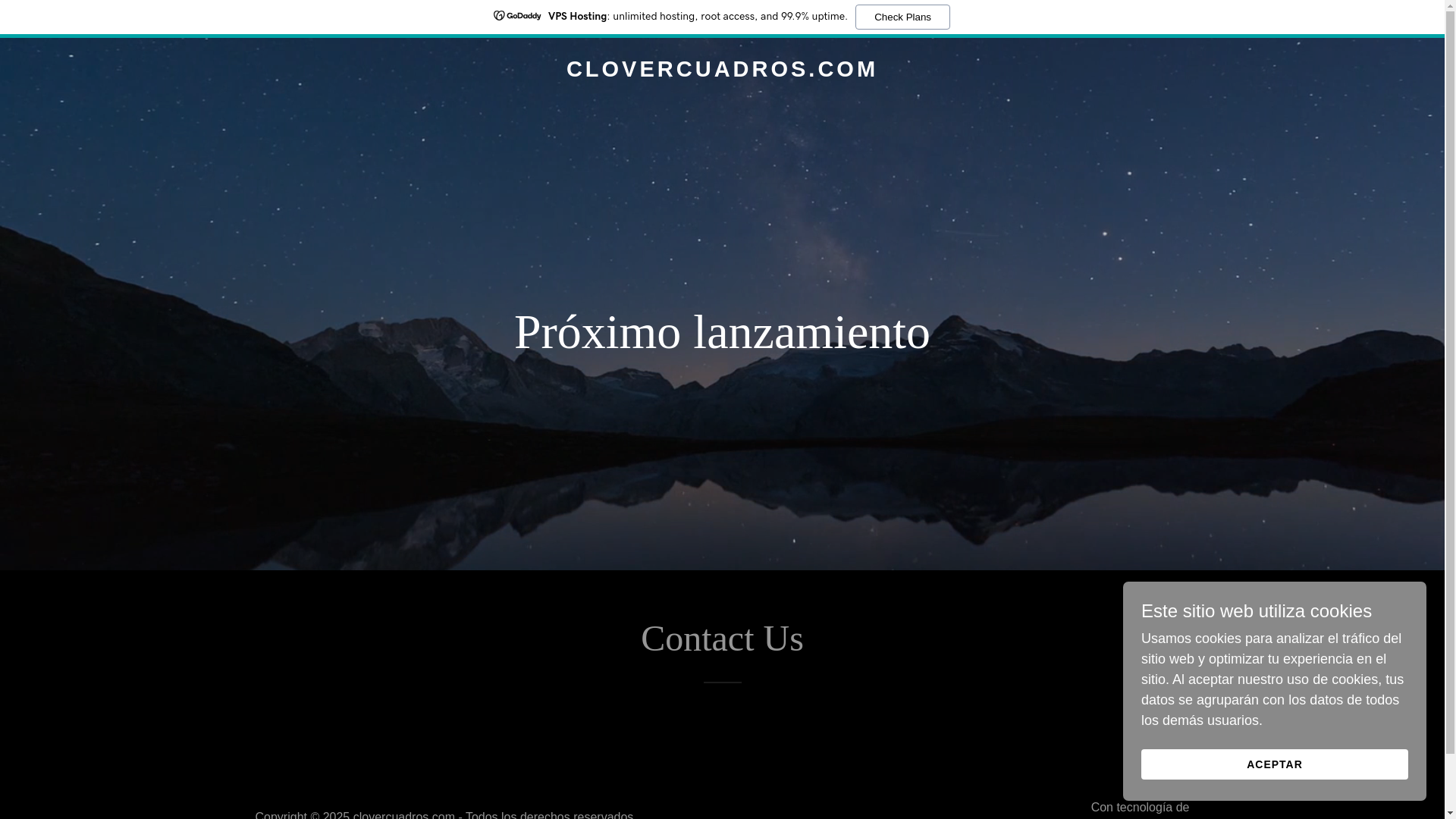 website screenshot of https://clovercuadros.com/
