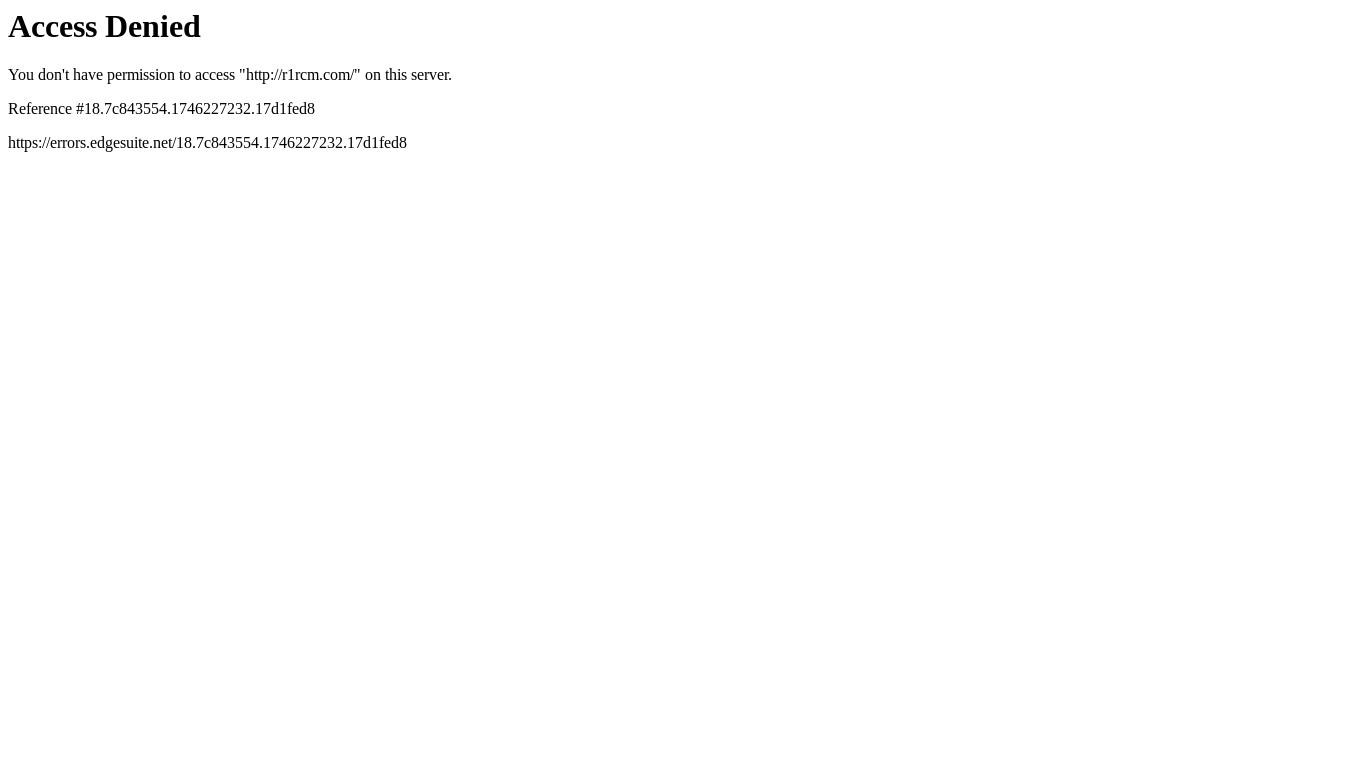 website screenshot of https://r1rcm.com/
