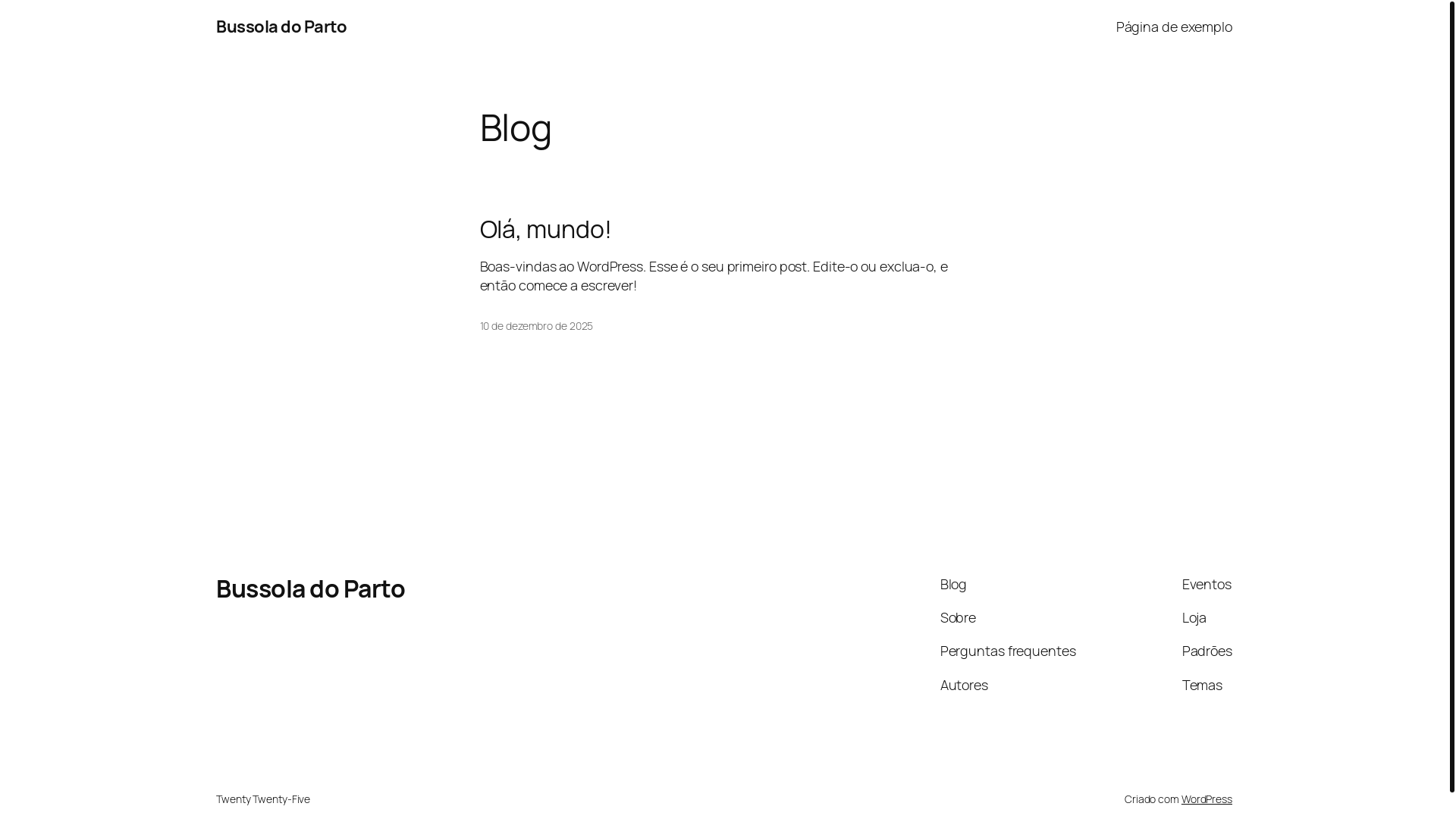website screenshot of https://bussoladoparto.com.br/