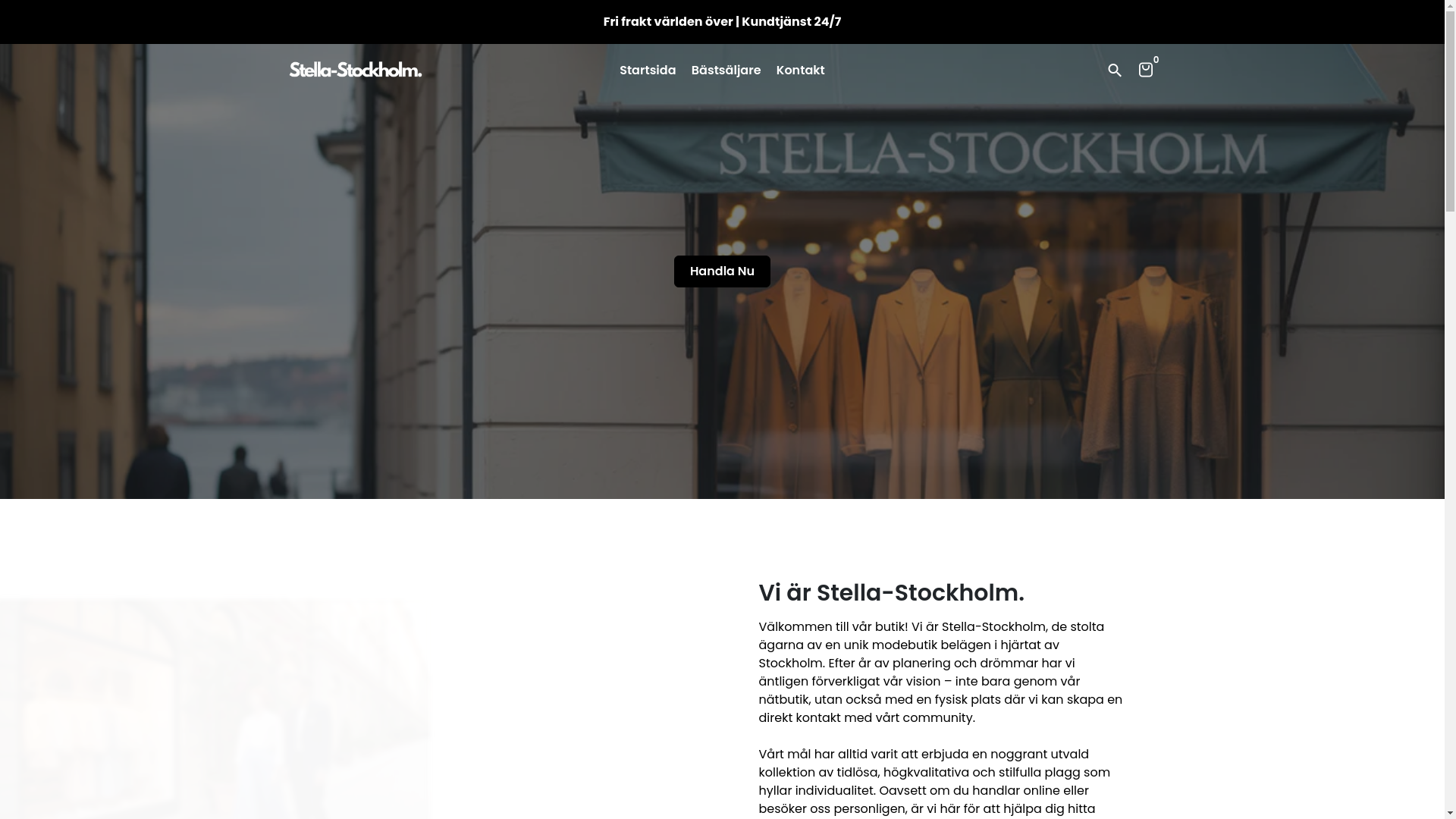 website screenshot of https://stella-stockholm.com/