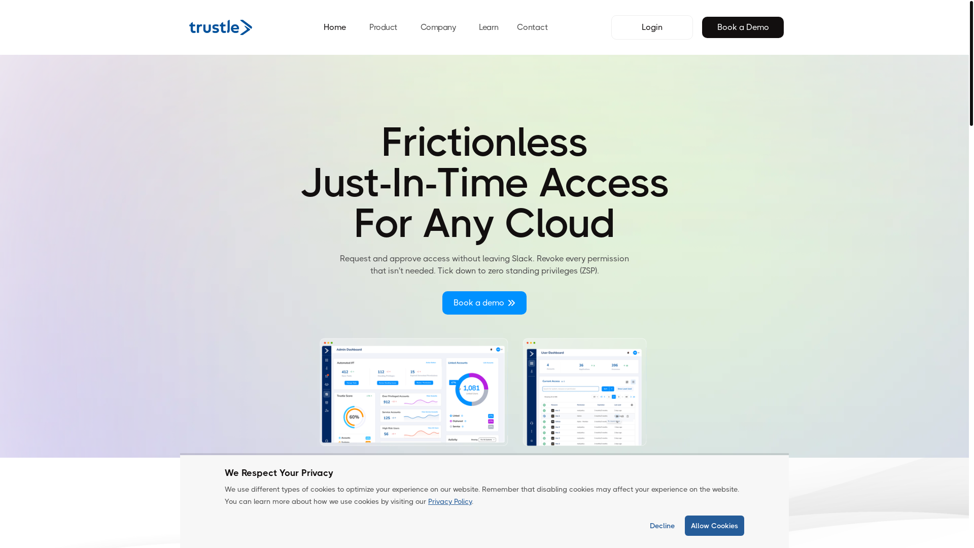 website screenshot of https://curetrustle.com/