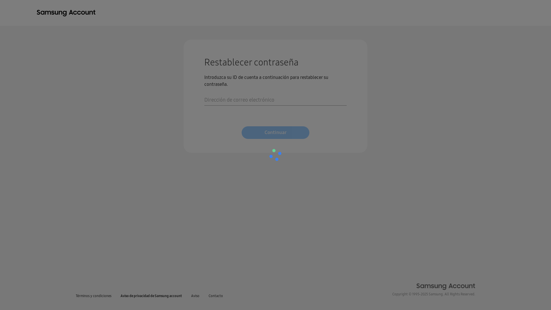 website screenshot of https://v3.account.samsung.com/iam/passwords/reset