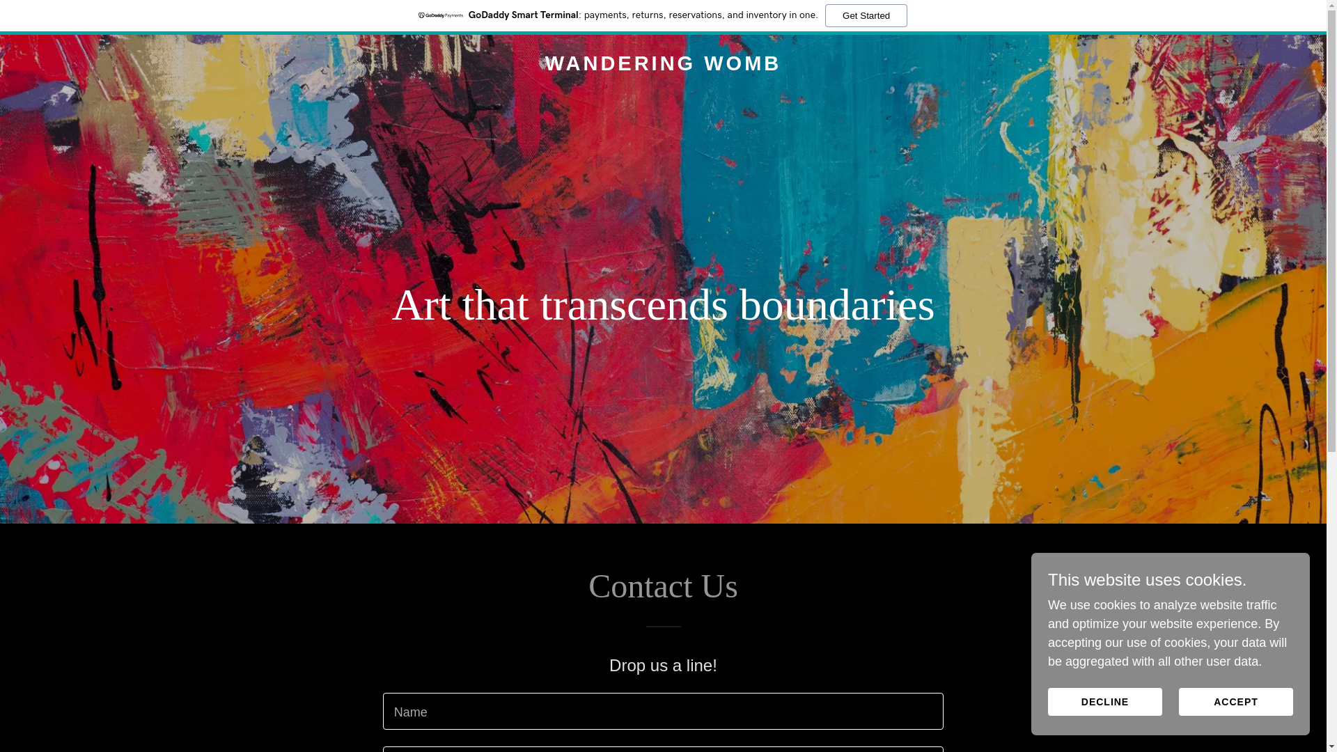 website screenshot of https://wanderingwomb.co.uk/