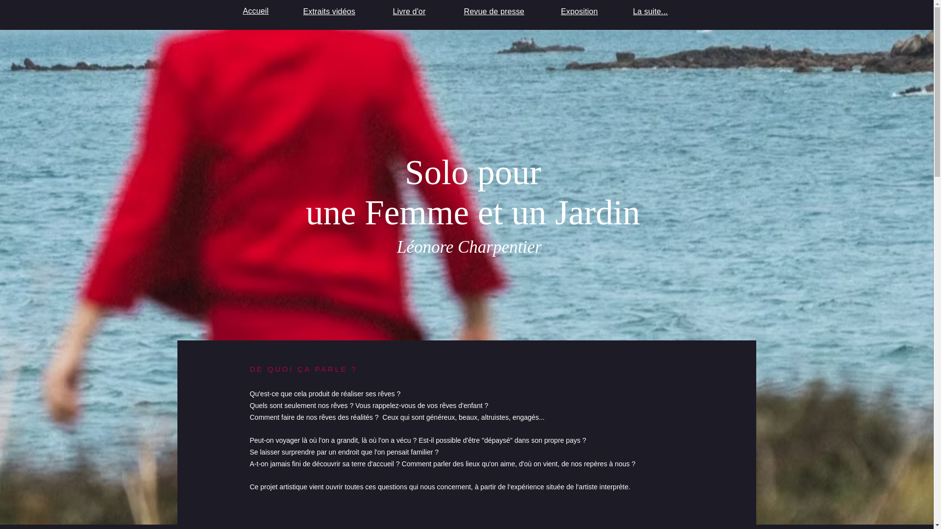 website screenshot of https://solopourunefemmeetunjardin.com/