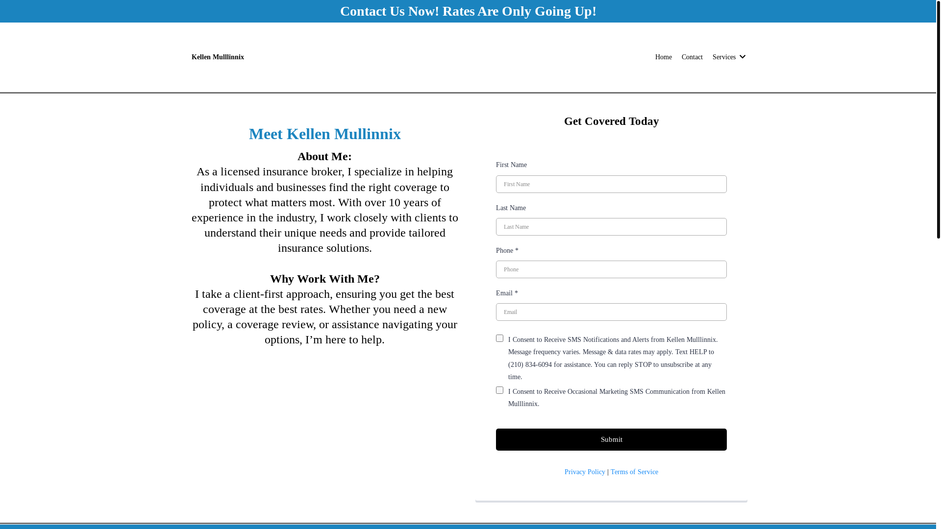 website screenshot of https://kellenmullinnix.net/