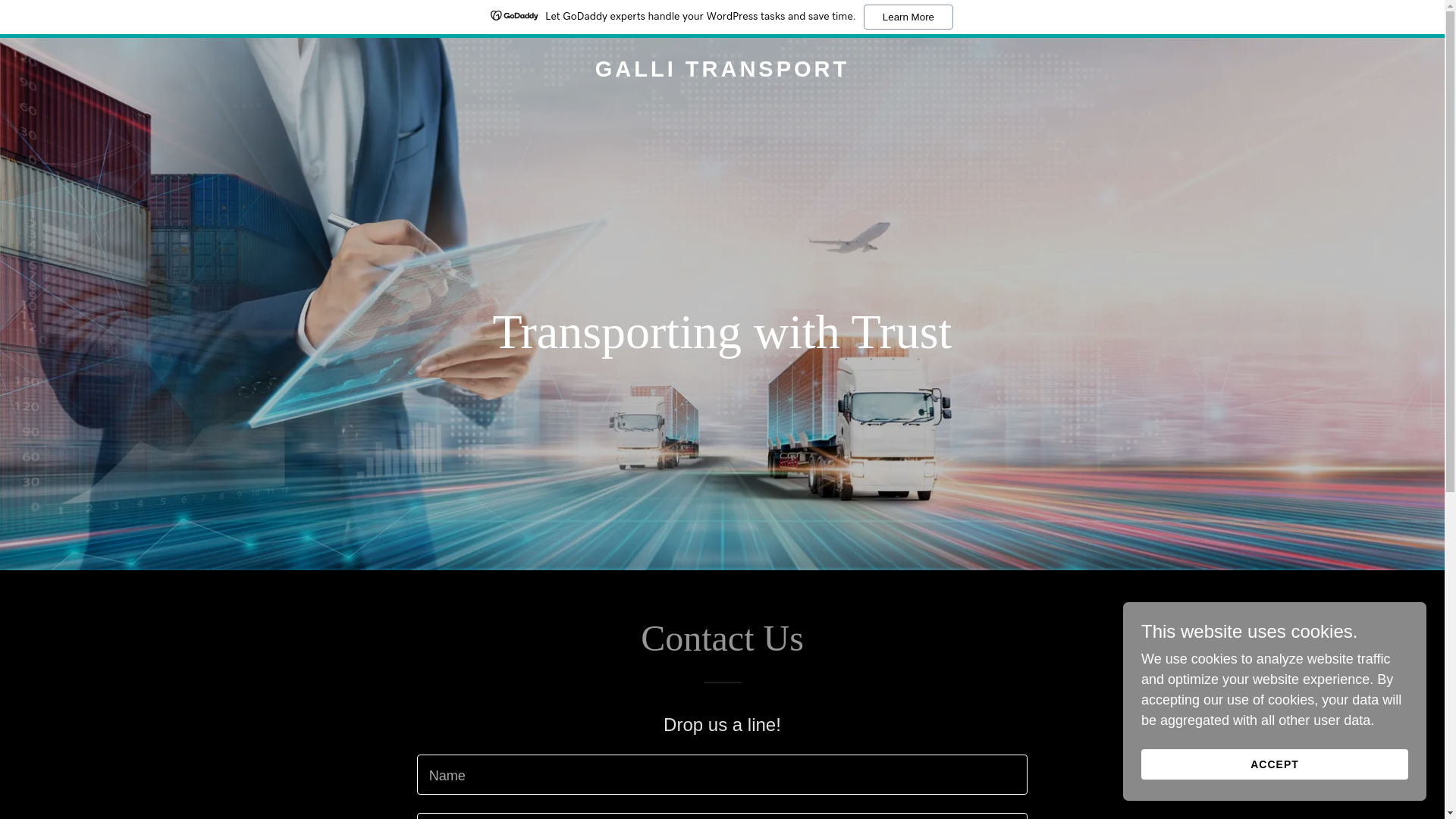 website screenshot of https://gallitransport.com.au/