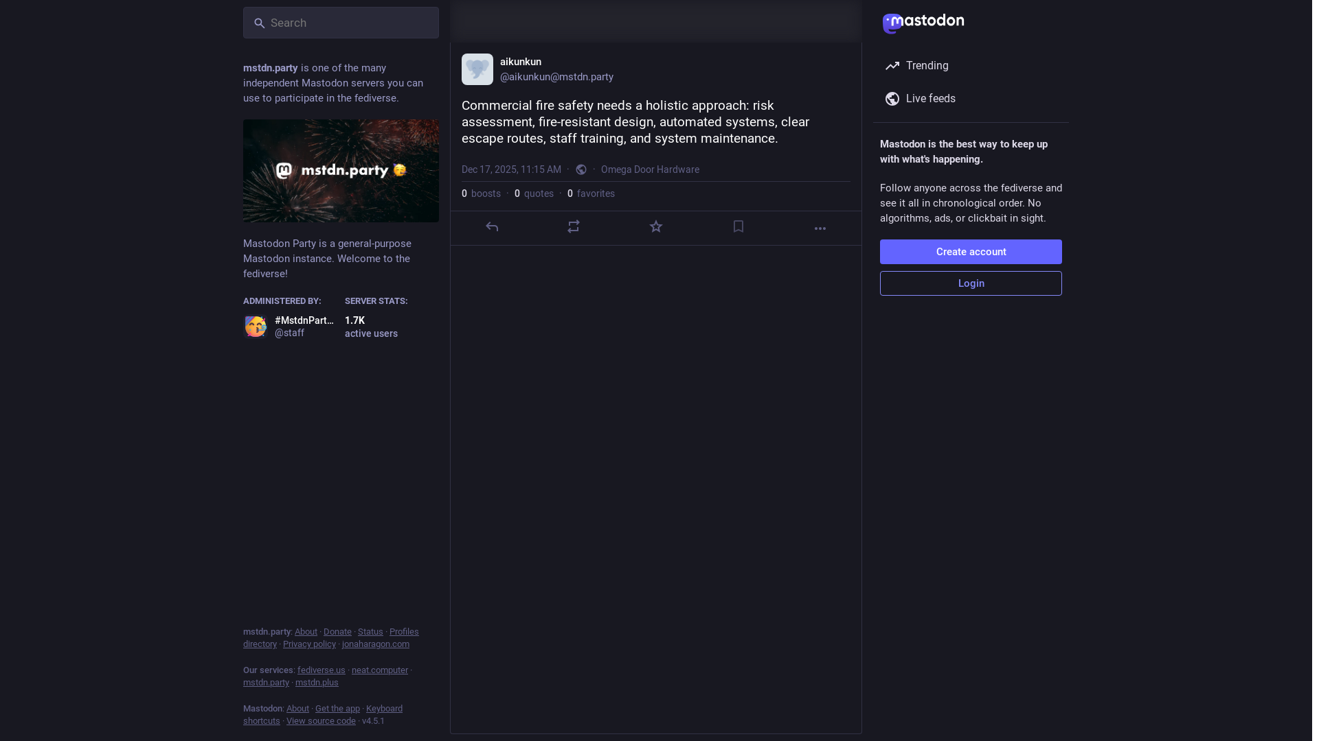 website screenshot of https://mstdn.party/@aikunkun/115734619422501633