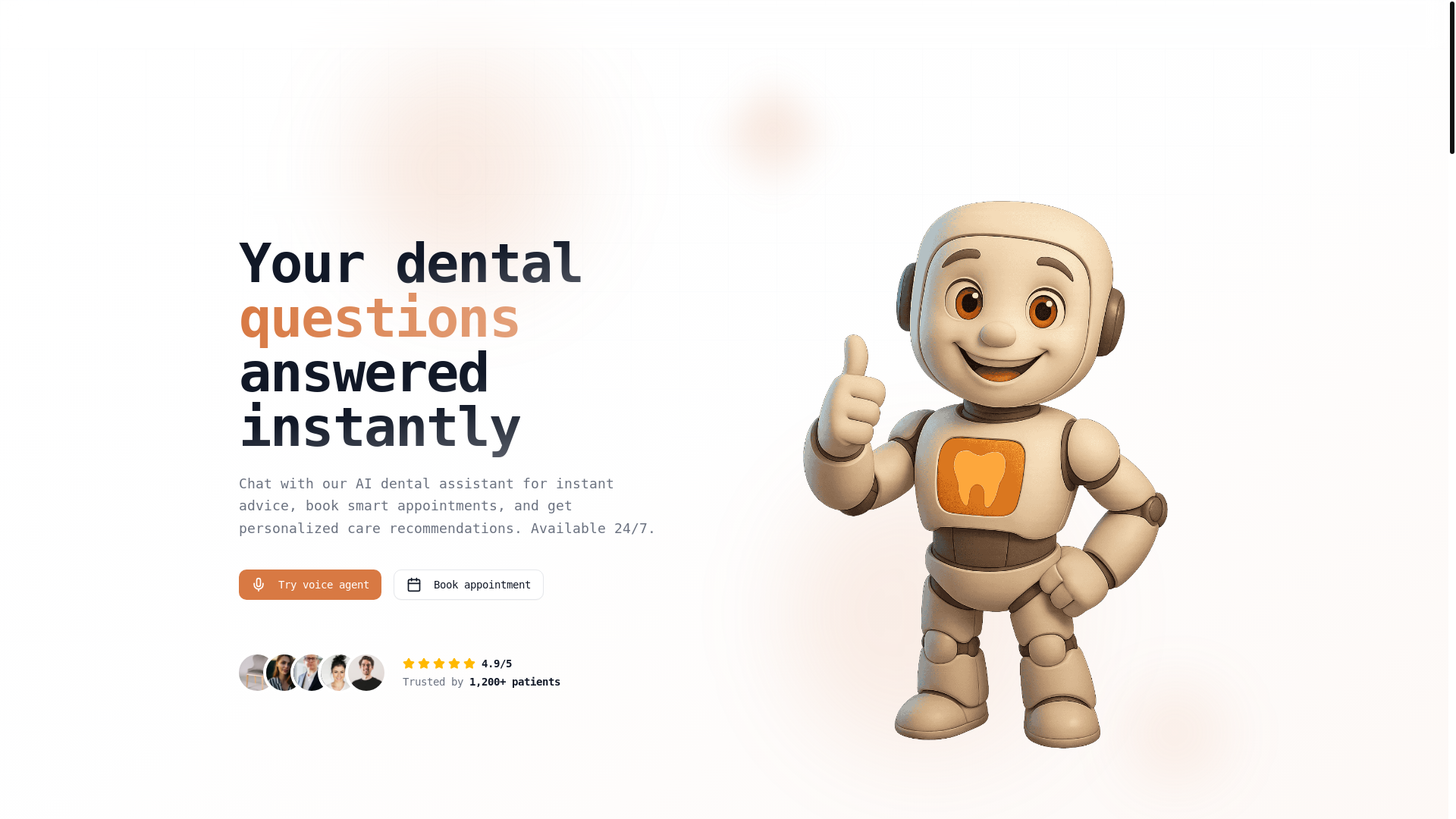 website screenshot of https://dental-assistant-hznyg.sevalla.app