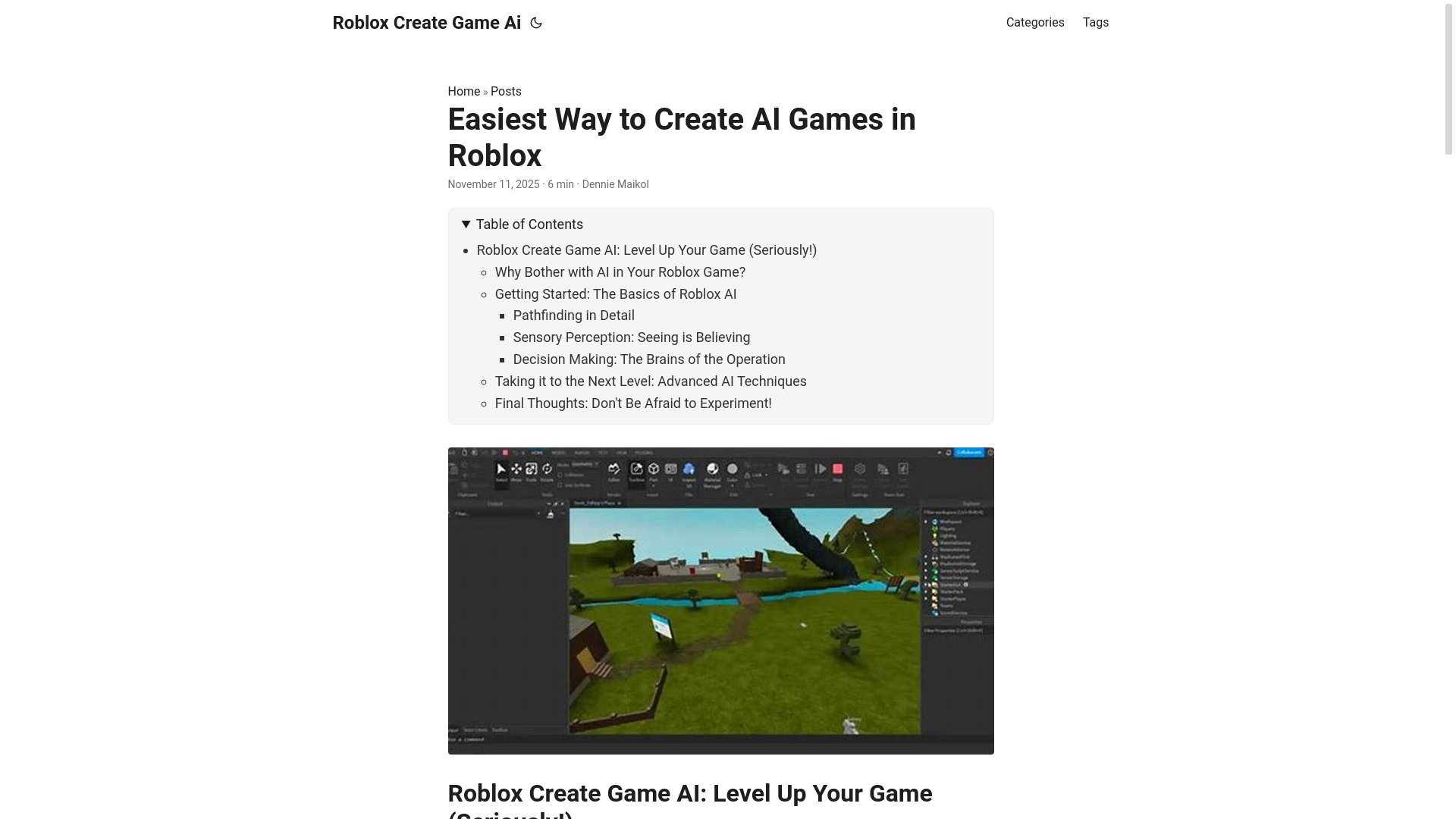 website screenshot of https://roblox-create-game-ai.pages.dev/
