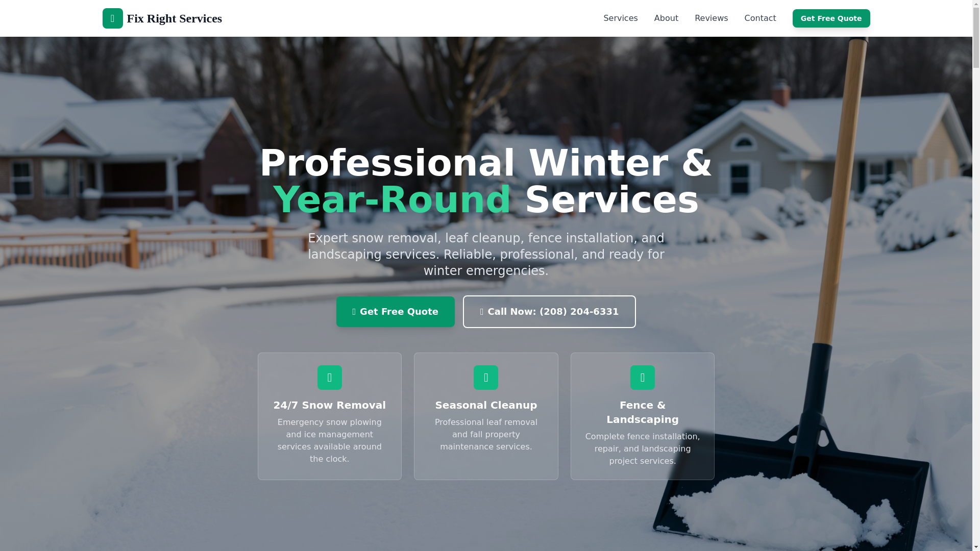 website screenshot of https://fixrightservices.org/