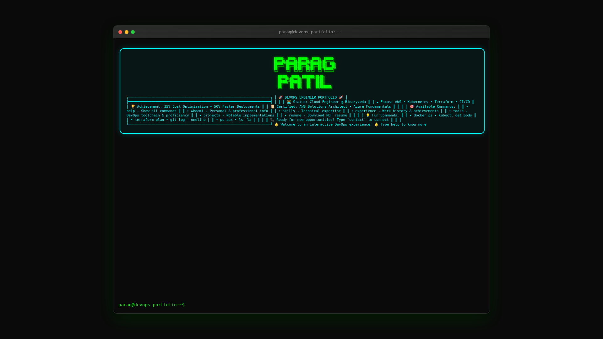 website screenshot of https://terminal-based-resume.pages.dev/