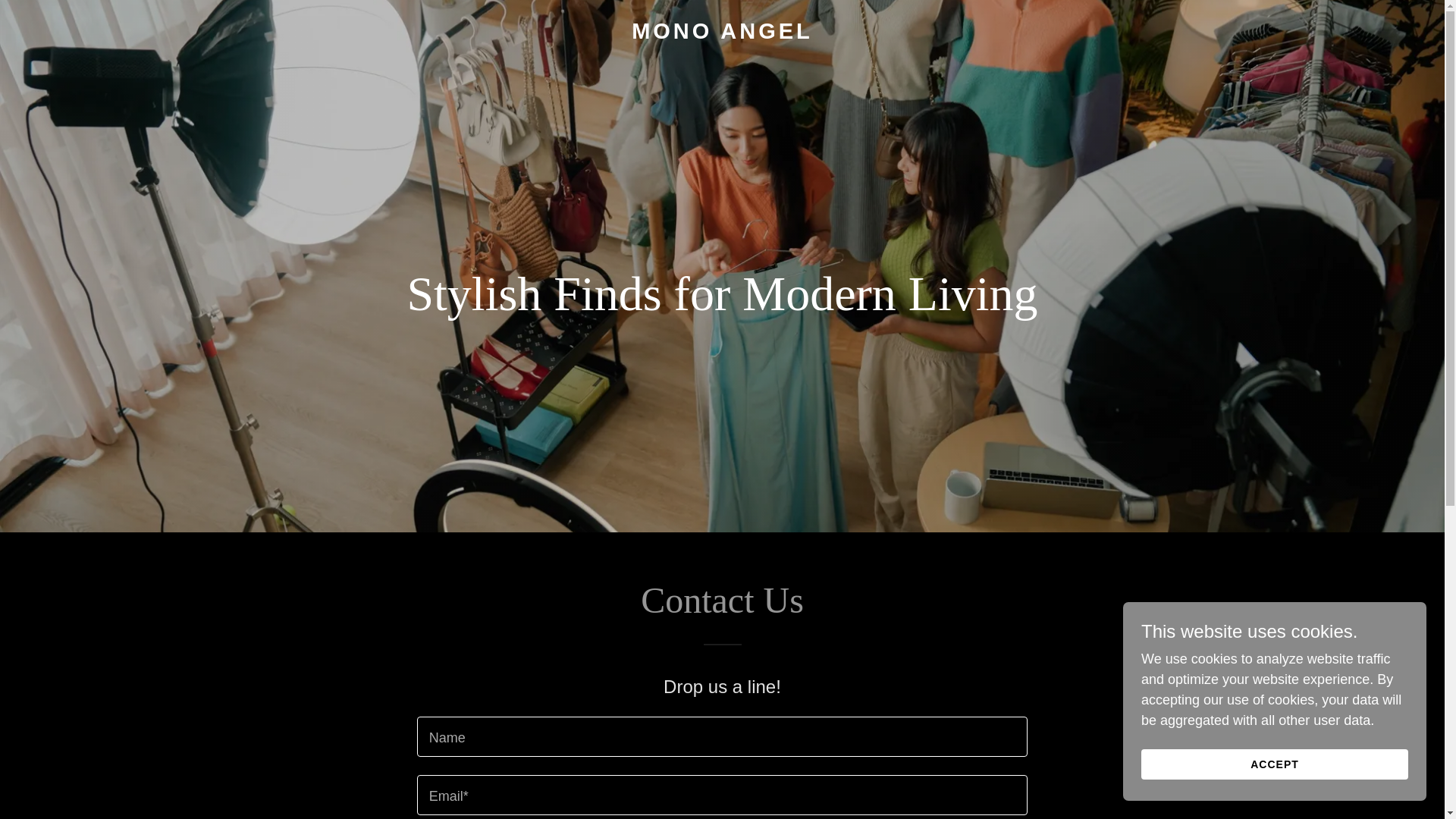 website screenshot of https://monoangel.com/