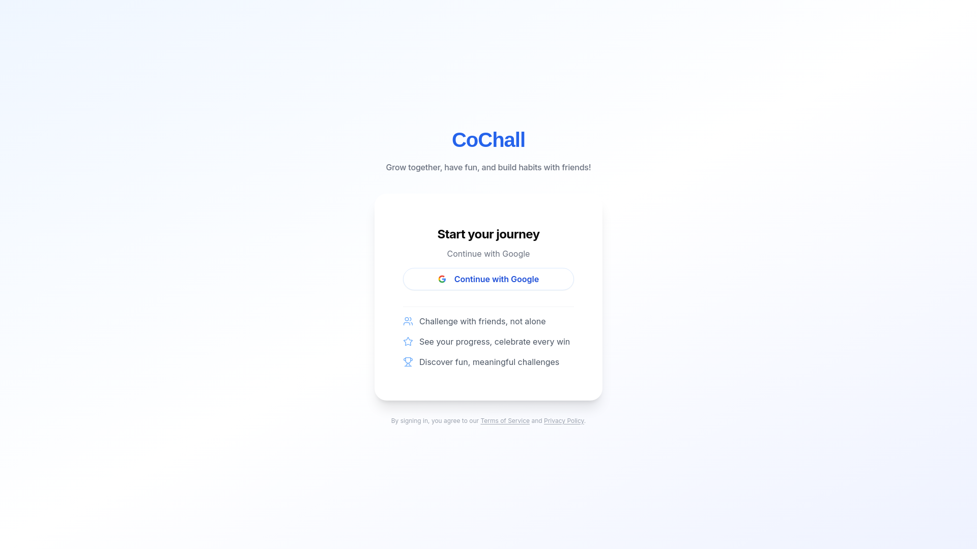 website screenshot of https://cochall.com/