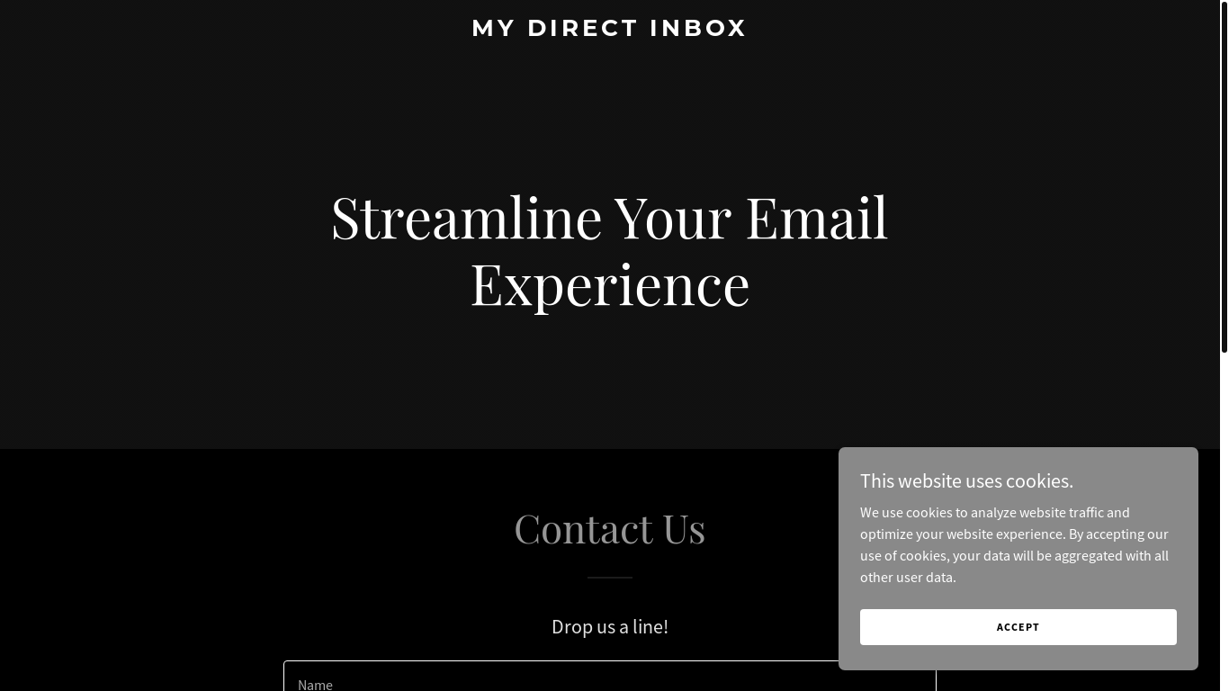 website screenshot of https://mydirectinbox.com/