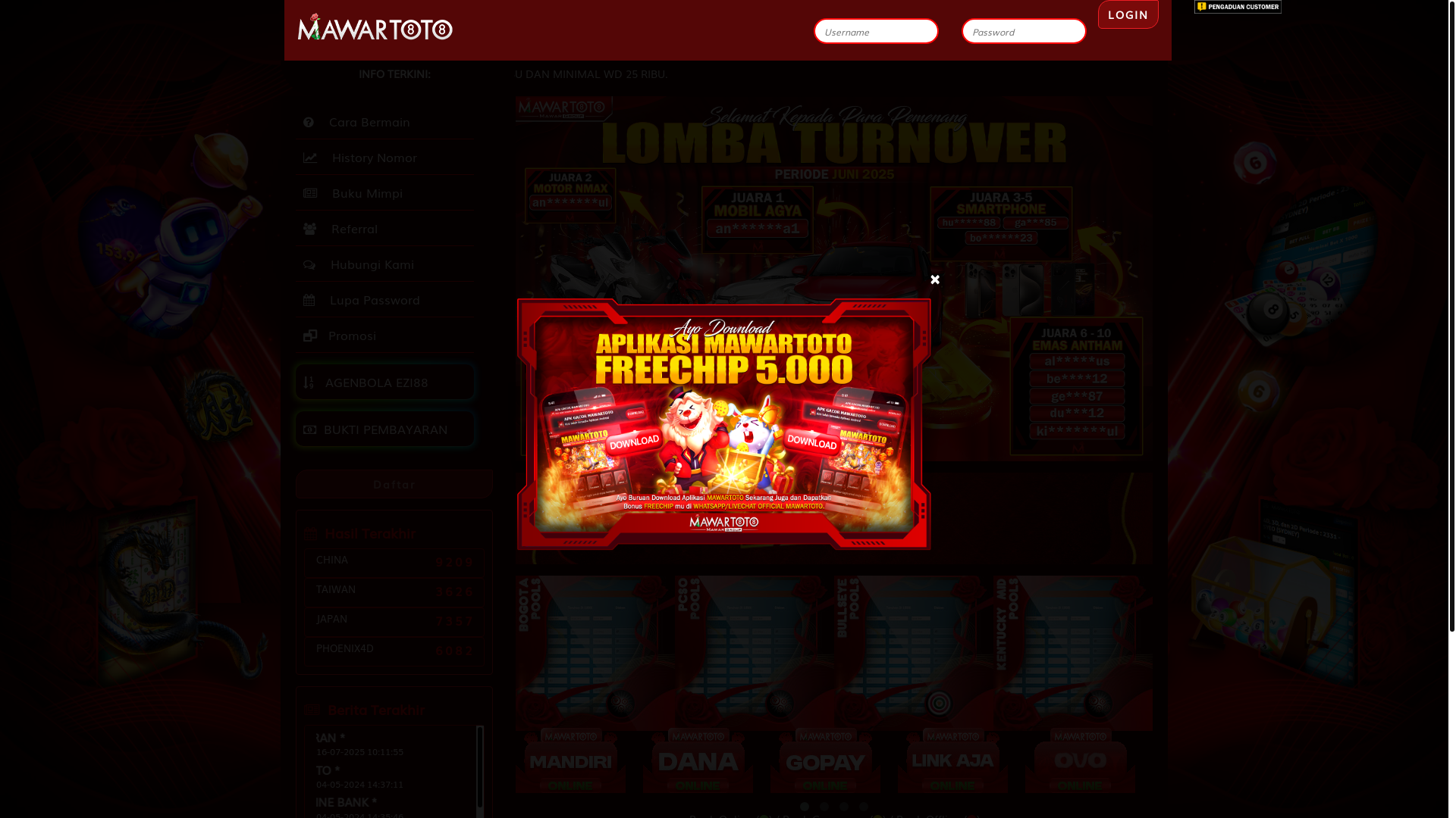 website screenshot of https://mawartotomiracle.com/