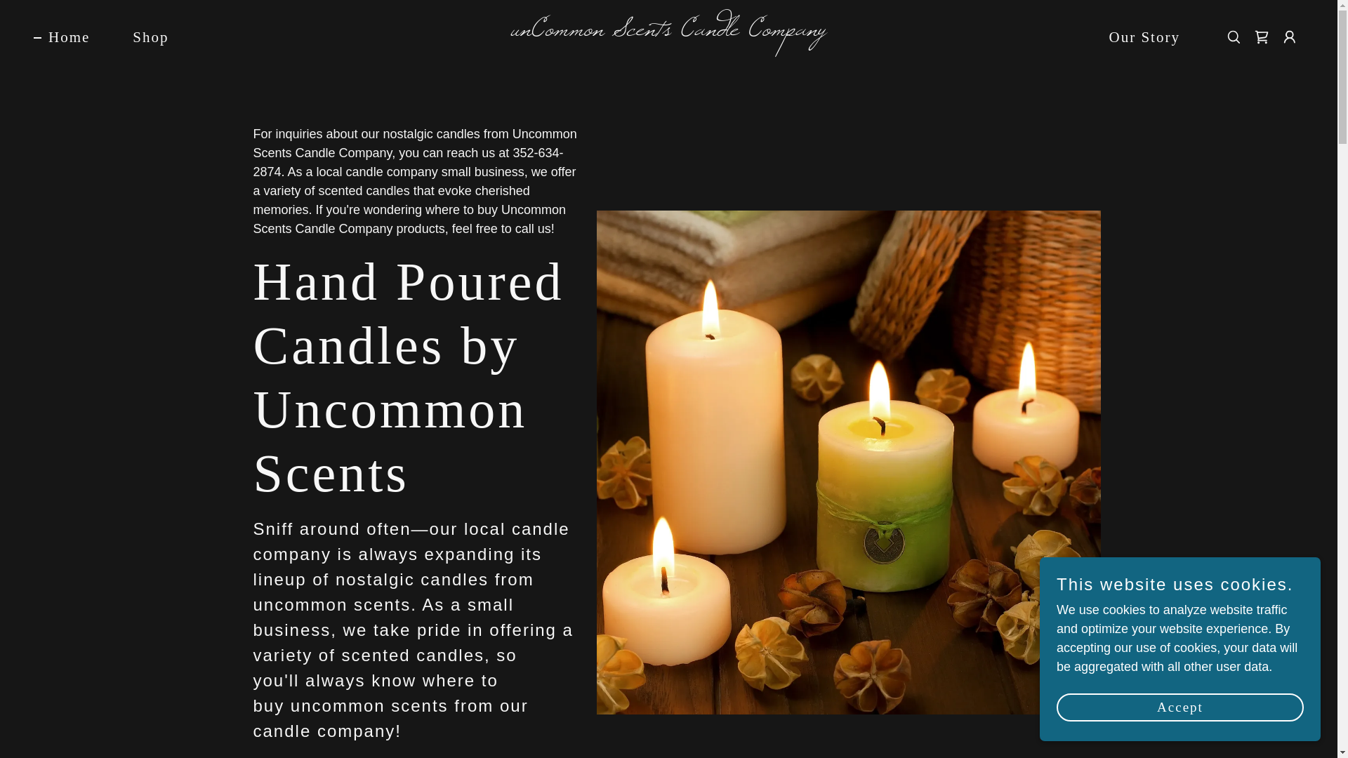 website screenshot of https://wickorylanecandle.com/