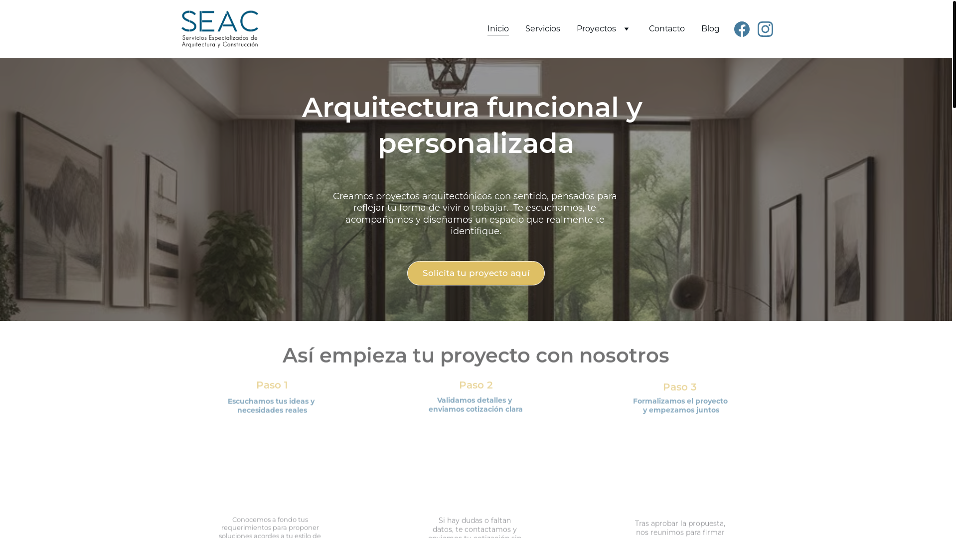 website screenshot of https://seacarquitectura.com.mx/