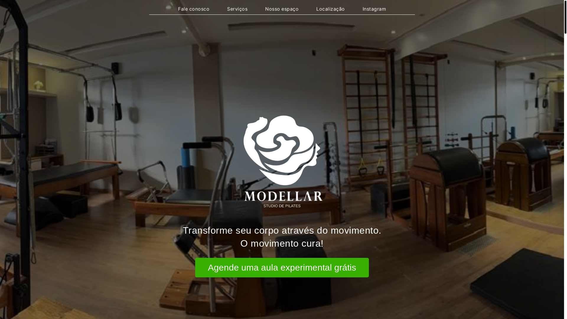 website screenshot of https://modellarpilates.com.br/