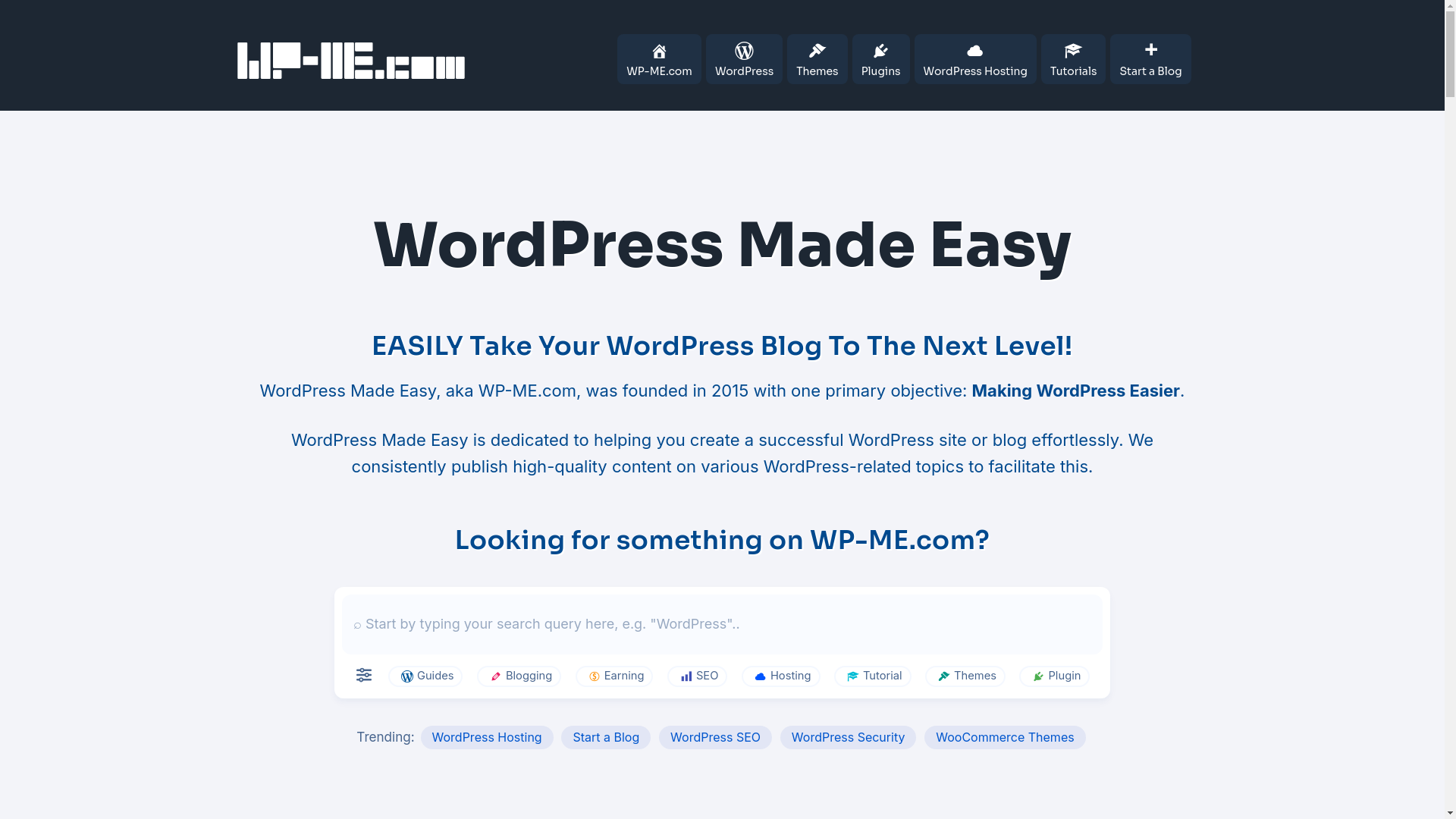 website screenshot of https://wp-me.com/