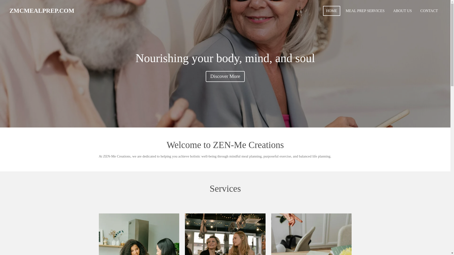 website screenshot of https://zmcmealprep.com/