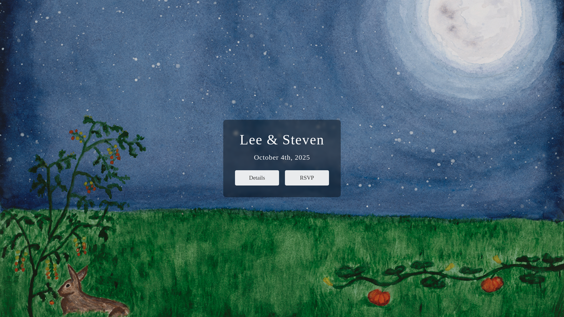 website screenshot of https://leeandstevenwedding.com/