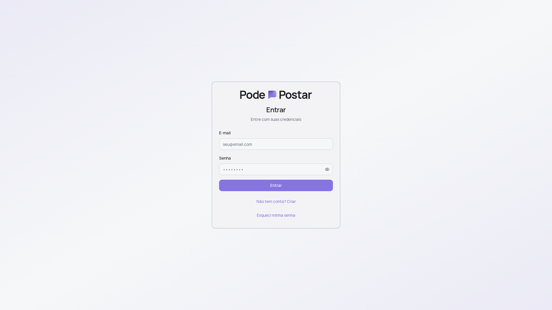 website screenshot of https://podepostarapp.com/