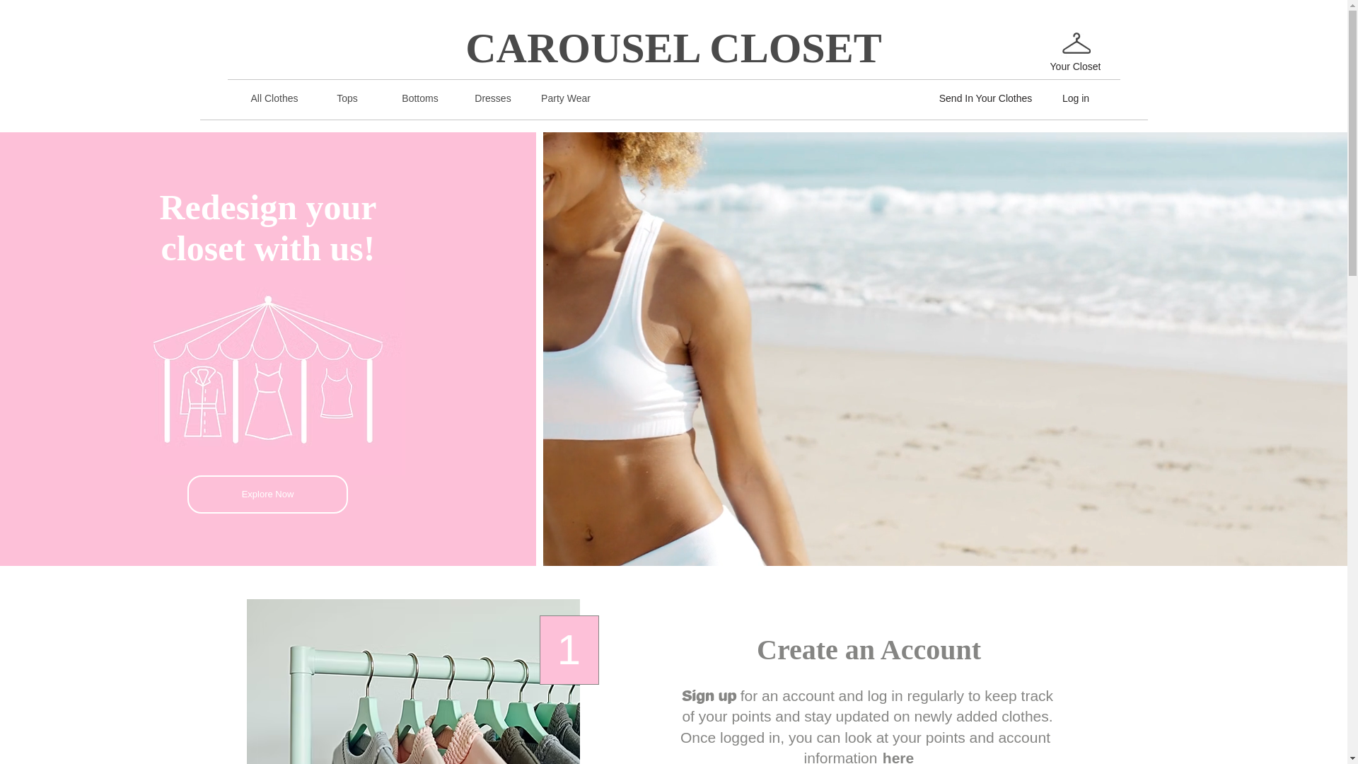 website screenshot of https://carousel-closet-trading.com/