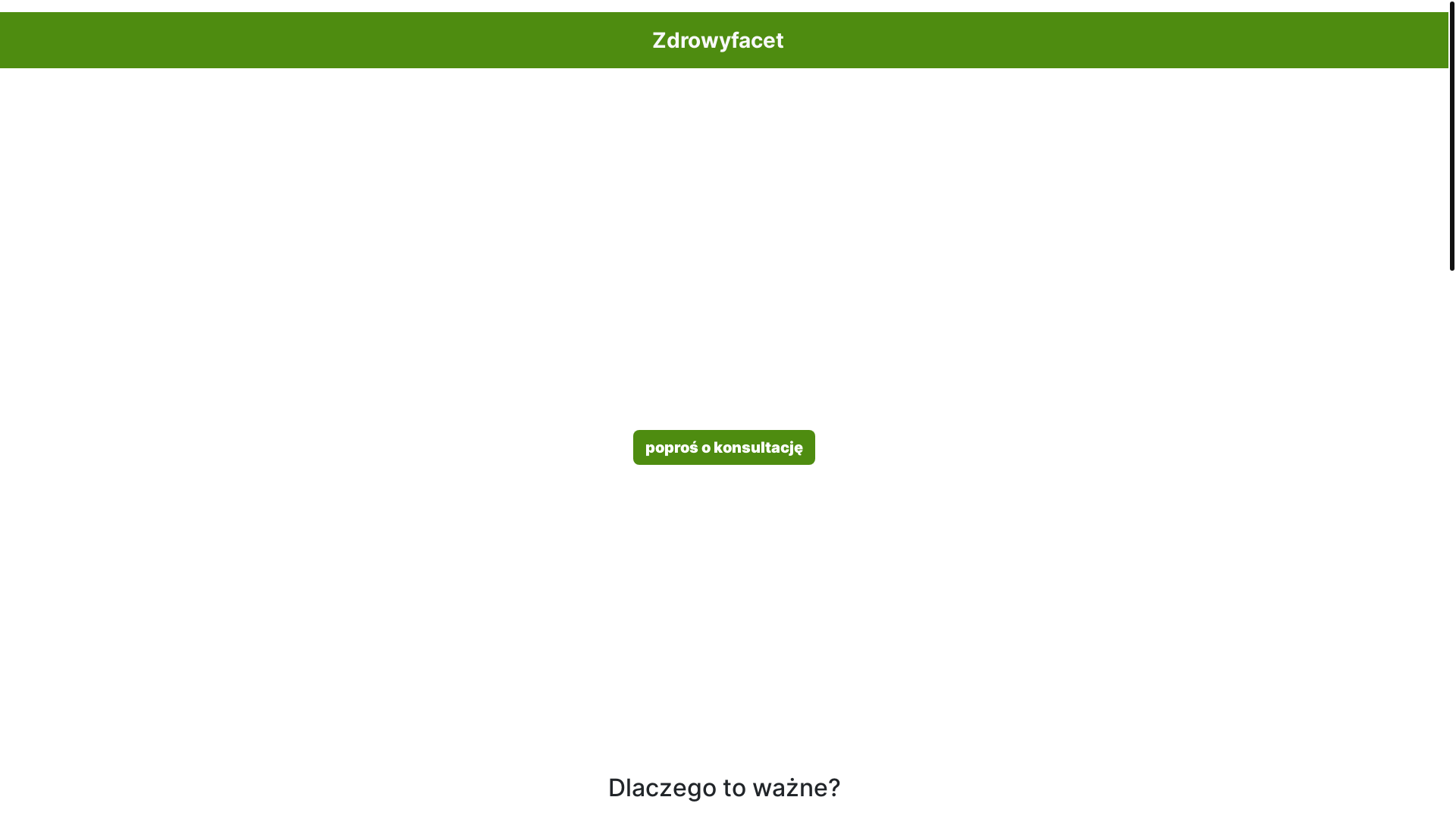 website screenshot of https://zdrowyfacet.info/