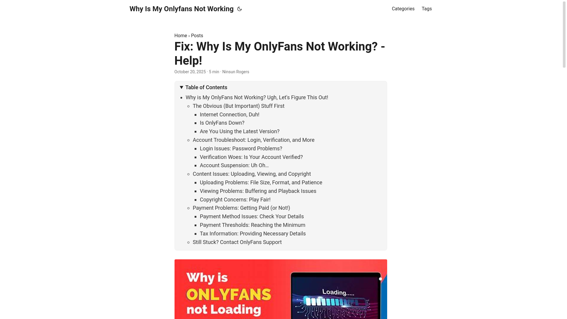 website screenshot of https://why-is-my-onlyfans-not-working.pages.dev/