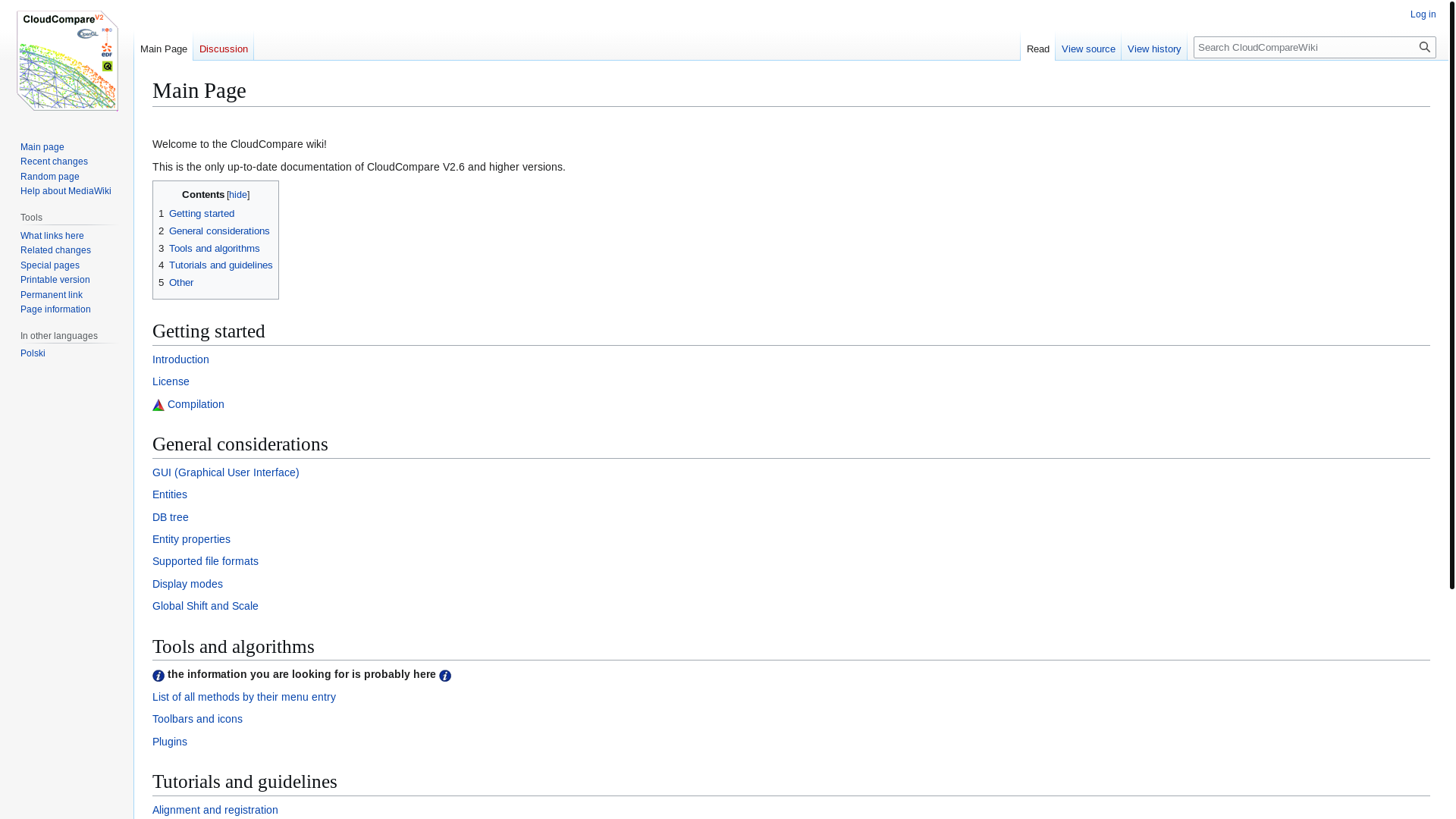 website screenshot of https://www.cloudcompare.org/doc/wiki