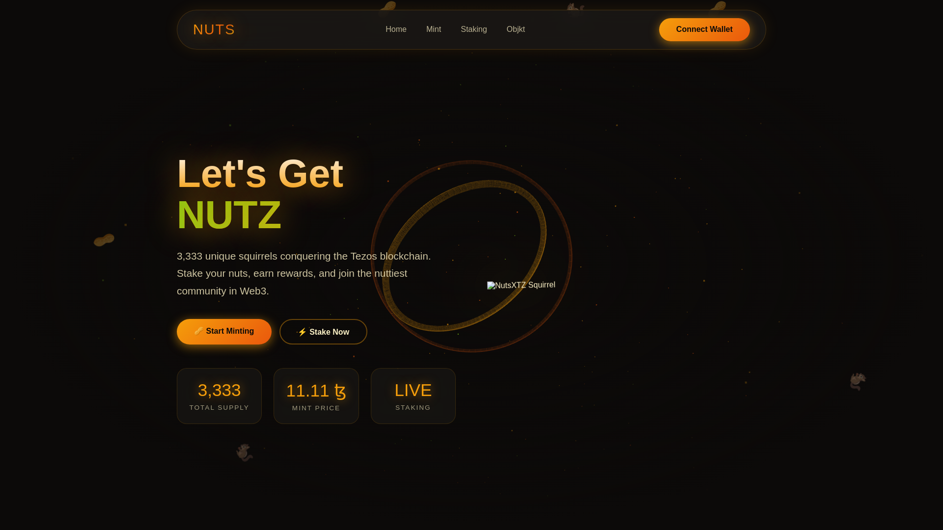 website screenshot of https://nutsxtz.com/