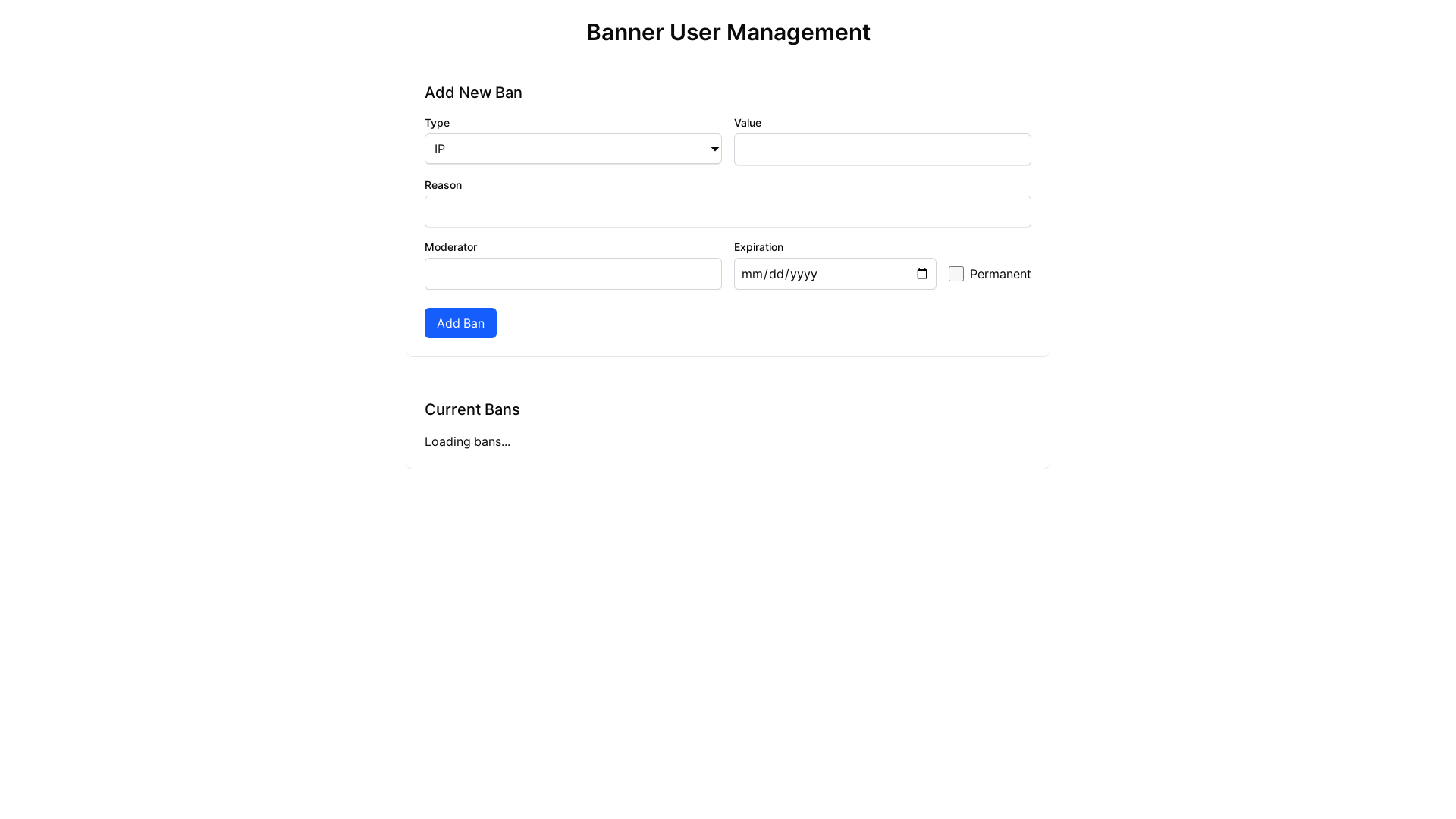 website screenshot of https://75d6e90e-banner-user-manageme-frontend.pages.dev/