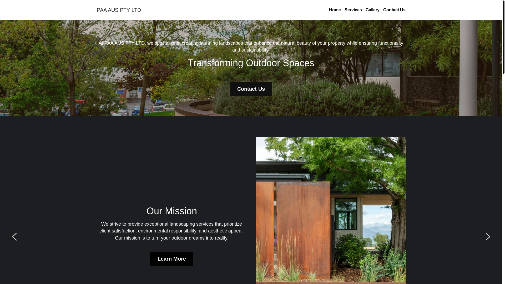 website screenshot of https://paaausptyltd.homes/