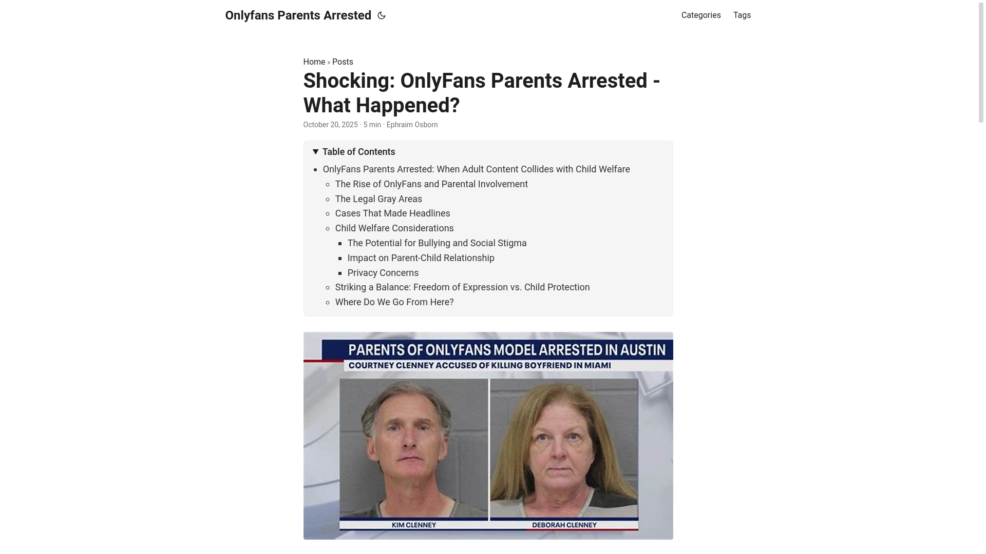 website screenshot of https://onlyfans-parents-arrested.pages.dev/